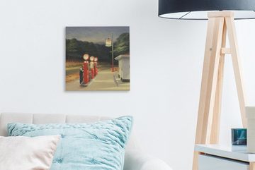 OneMillionCanvasses® Leinwandbild Benzin - Edward Hopper, (1 St), Leinwand Bilder für Wohnzimmer Schlafzimmer