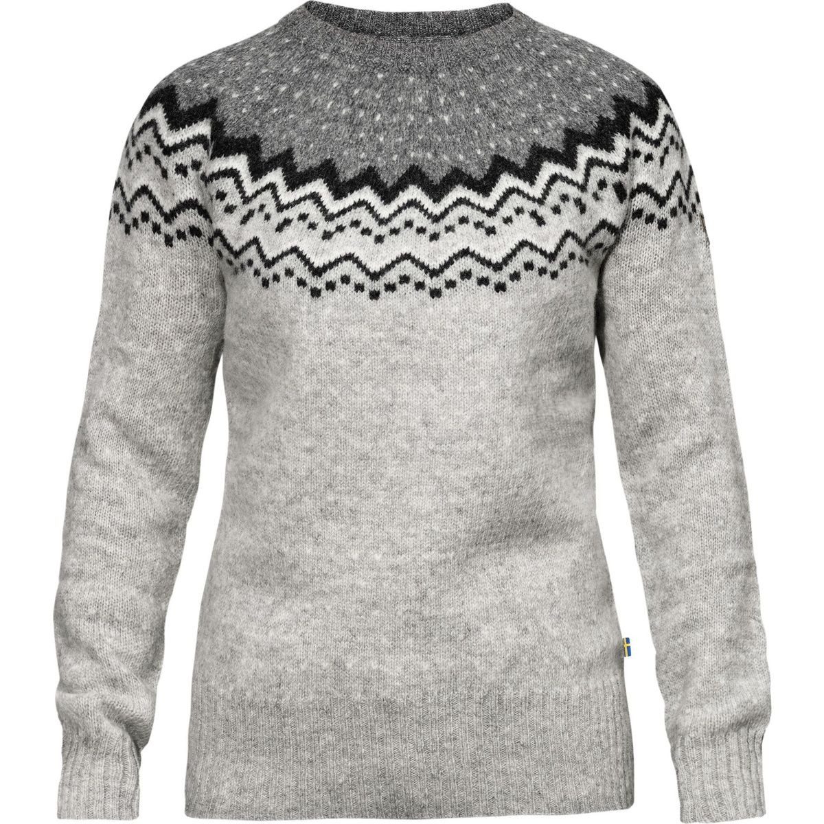 Fjällräven Sweatshirt övik Knit Sweater W Bequemer Damenpullover aus weicher Wolle mit klassischem Muster