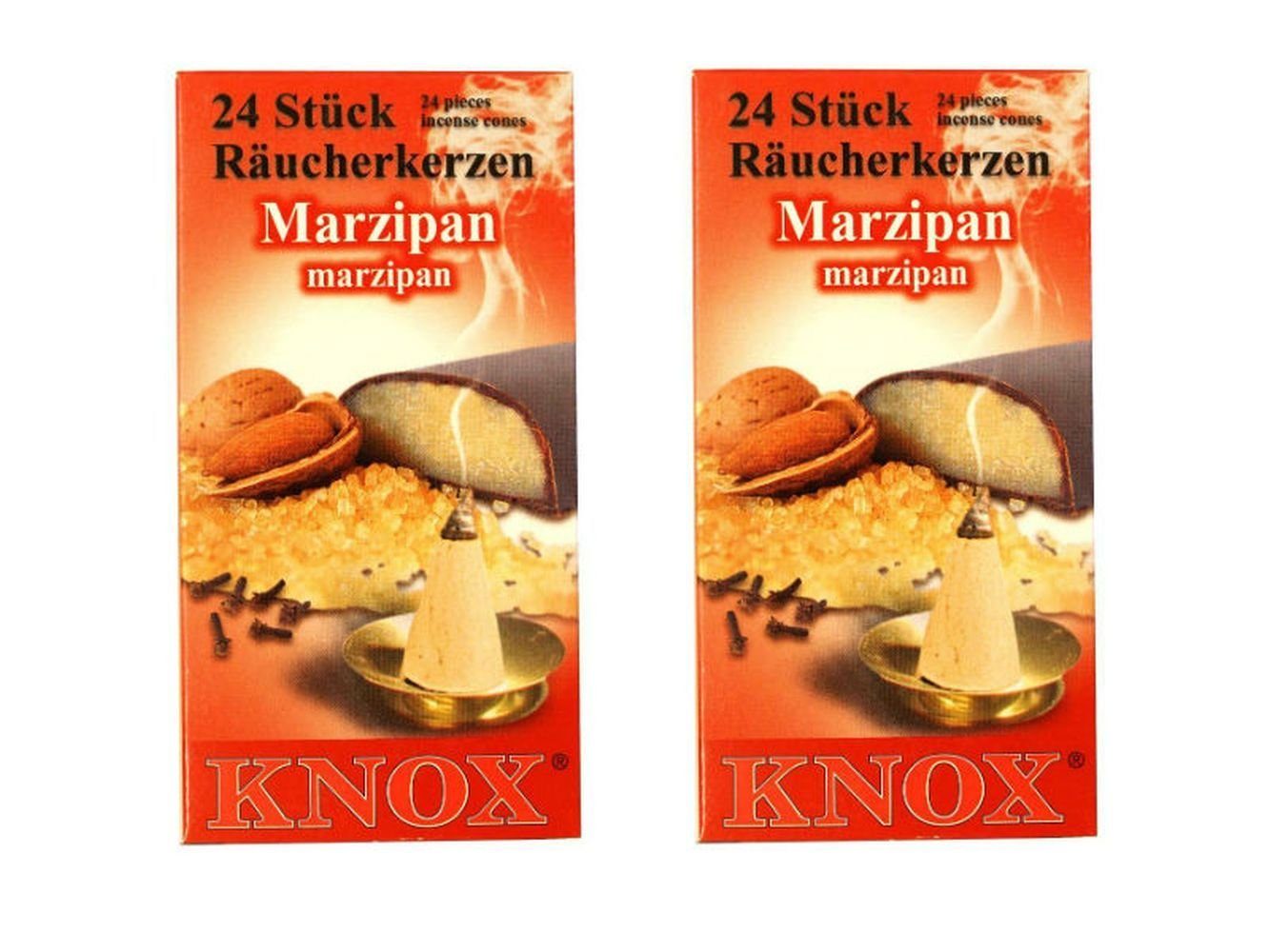 KNOX Räuchermännchen 2 Päckchen Räucherkerzen- Marzipan - 24er Packung