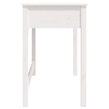 DOTMALL Schreibtischstuhl Schreibtisch mit Schubladen Weiß 100x50x78 cm Massivholz Kiefer