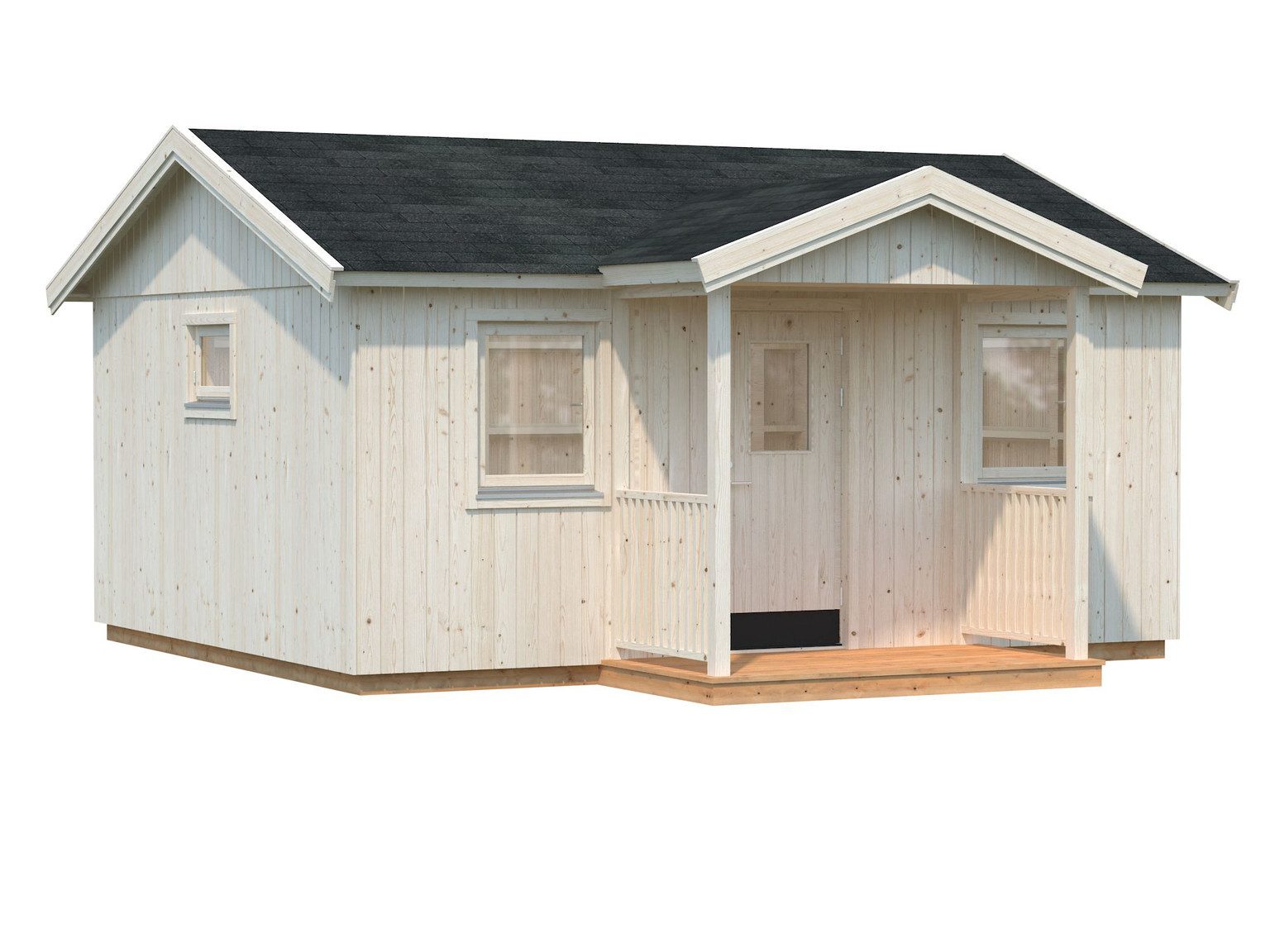 Palmako Gartenhaus Palmako Gartenhaus Nordic+ Haus Pernilla, 18 mm, 492 x 595 x 322 cm, unbehandelt