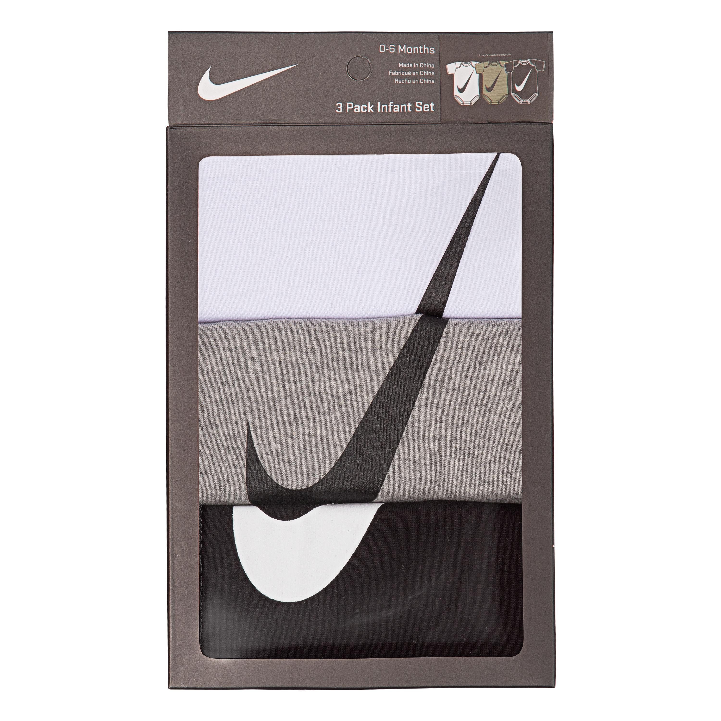 Nike Sportswear Body NHN SWOOSH 3 PACK S/S (3-tlg) praktisches 3er-Pack, mit Druckknöpfen, für Babys