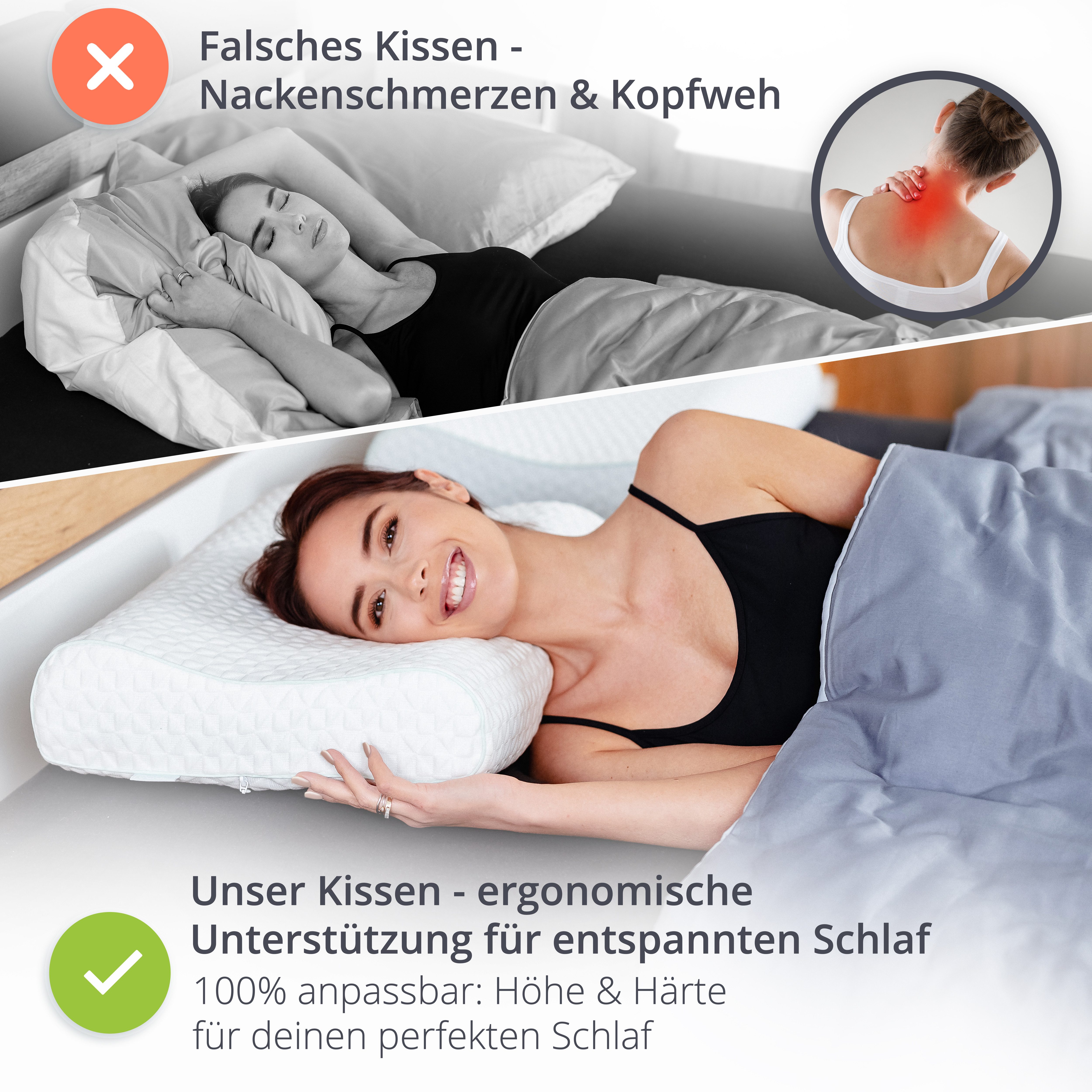 feela Nackenstützkissen Orthopädisches Kopfkissen – entlastet günstig online kaufen