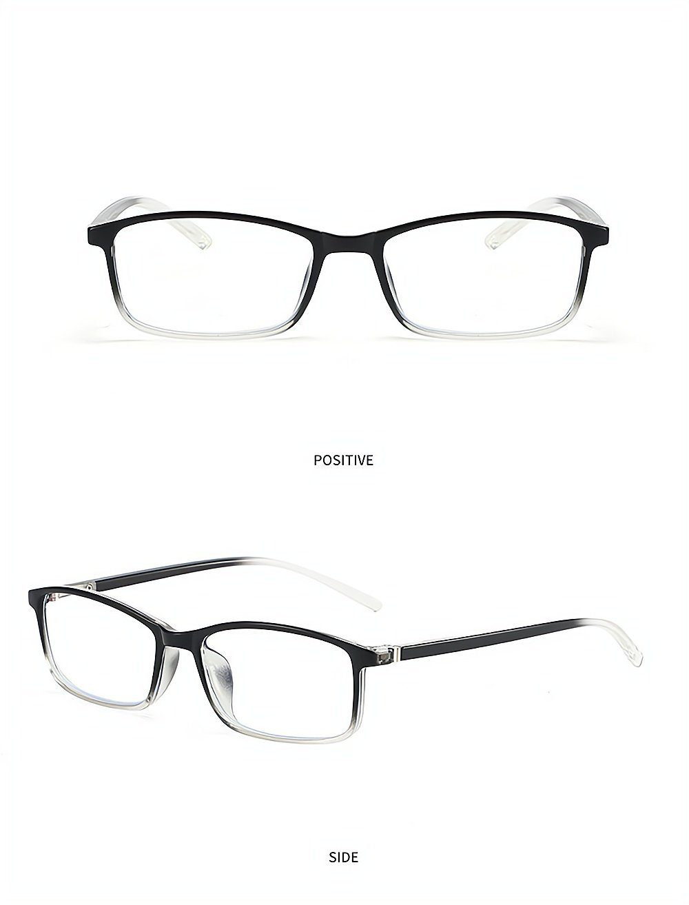 PACIEA Lesebrille Mode bedruckte weiß Rahmen anti presbyopische blaue Gläser