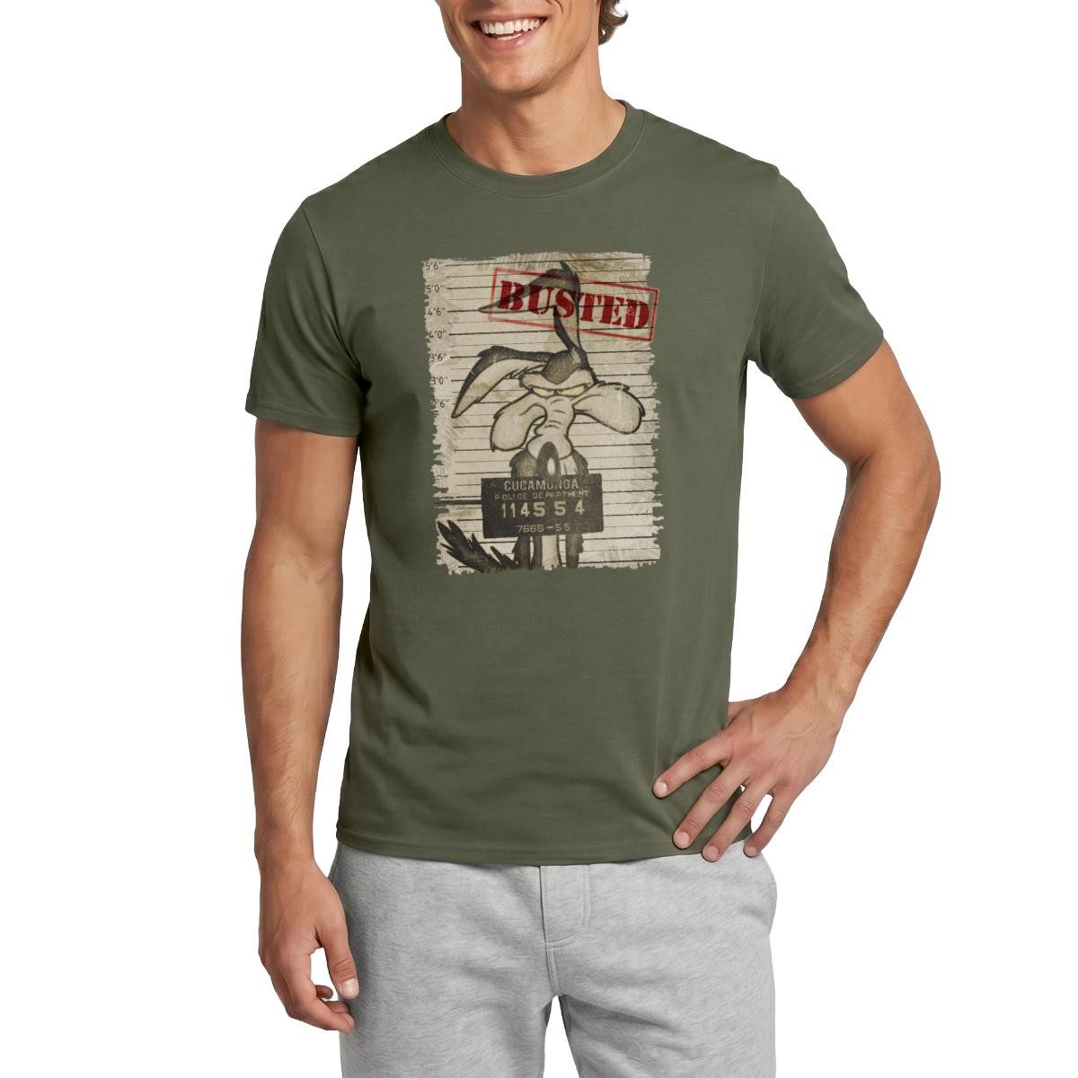 Spreadshirt T-Shirt Looney Tunes Wile E. Coyote Busted Männer T-Shirt (1-tlg)