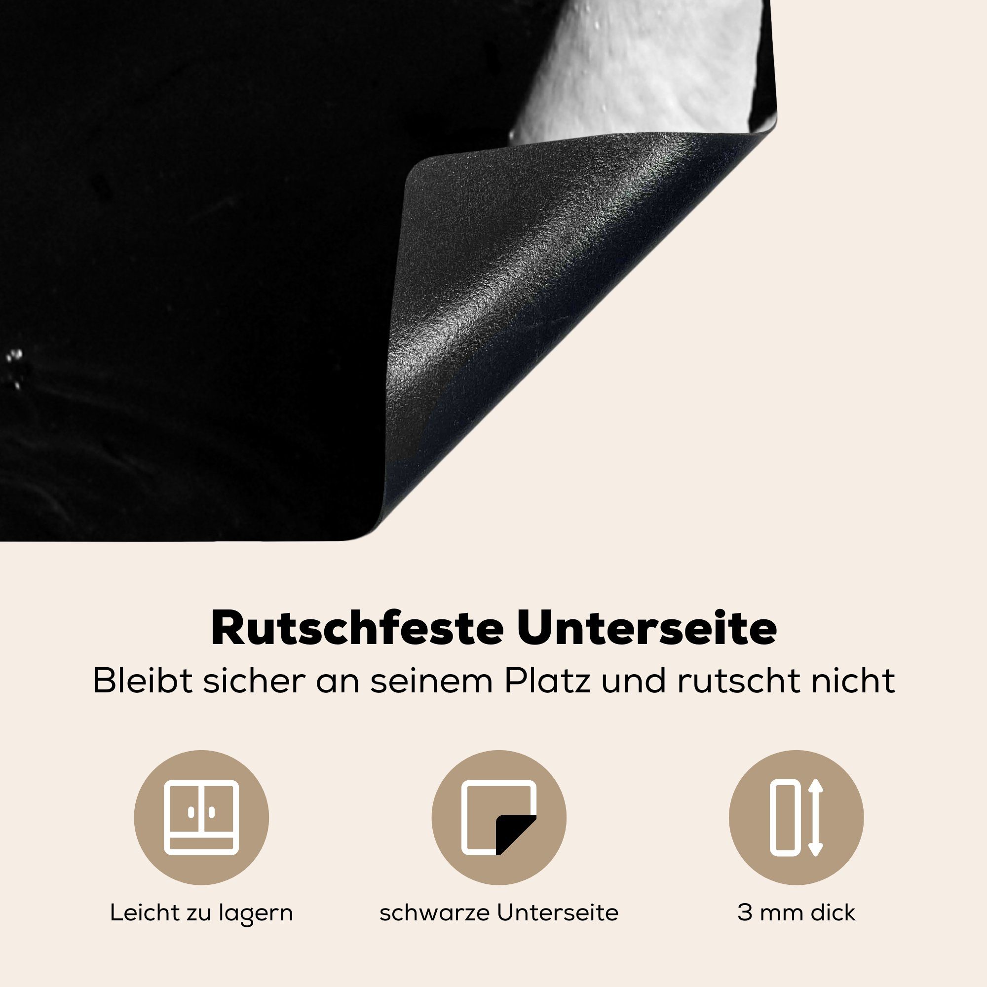 cm, Weißer Ceranfeldabdeckung, 78x78 Herdblende-/Abdeckplatte tlg), trinkt (1 Arbeitsplatte Wasser, Schwan MuchoWow für küche Vinyl,