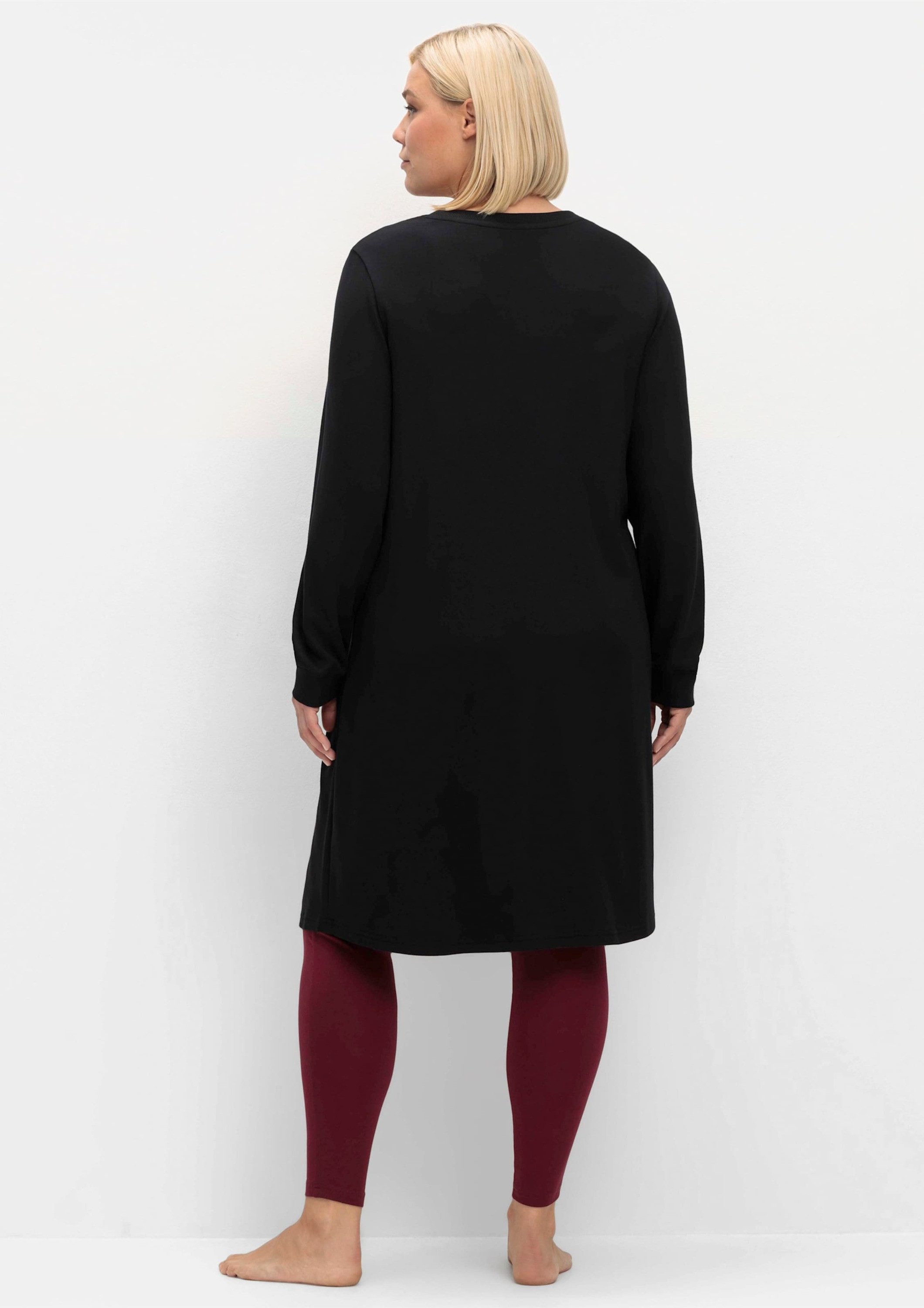 Sheego Jerseykleid Sweatkleid Langarm