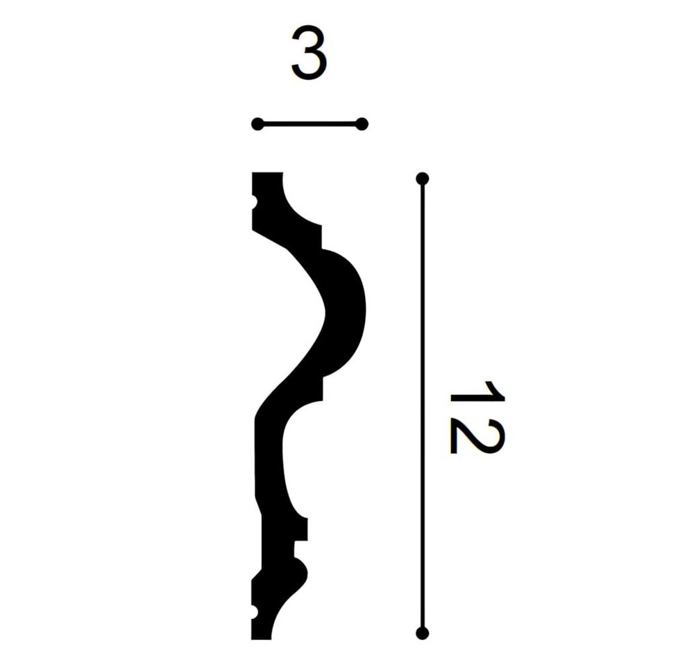 Thumbnail - Orac Decor Flexprofil P8050F flexible Wandleiste Friesleiste Stuck Leiste Profil 2 m (Profilleiste, 1-St., Flexible Wand...