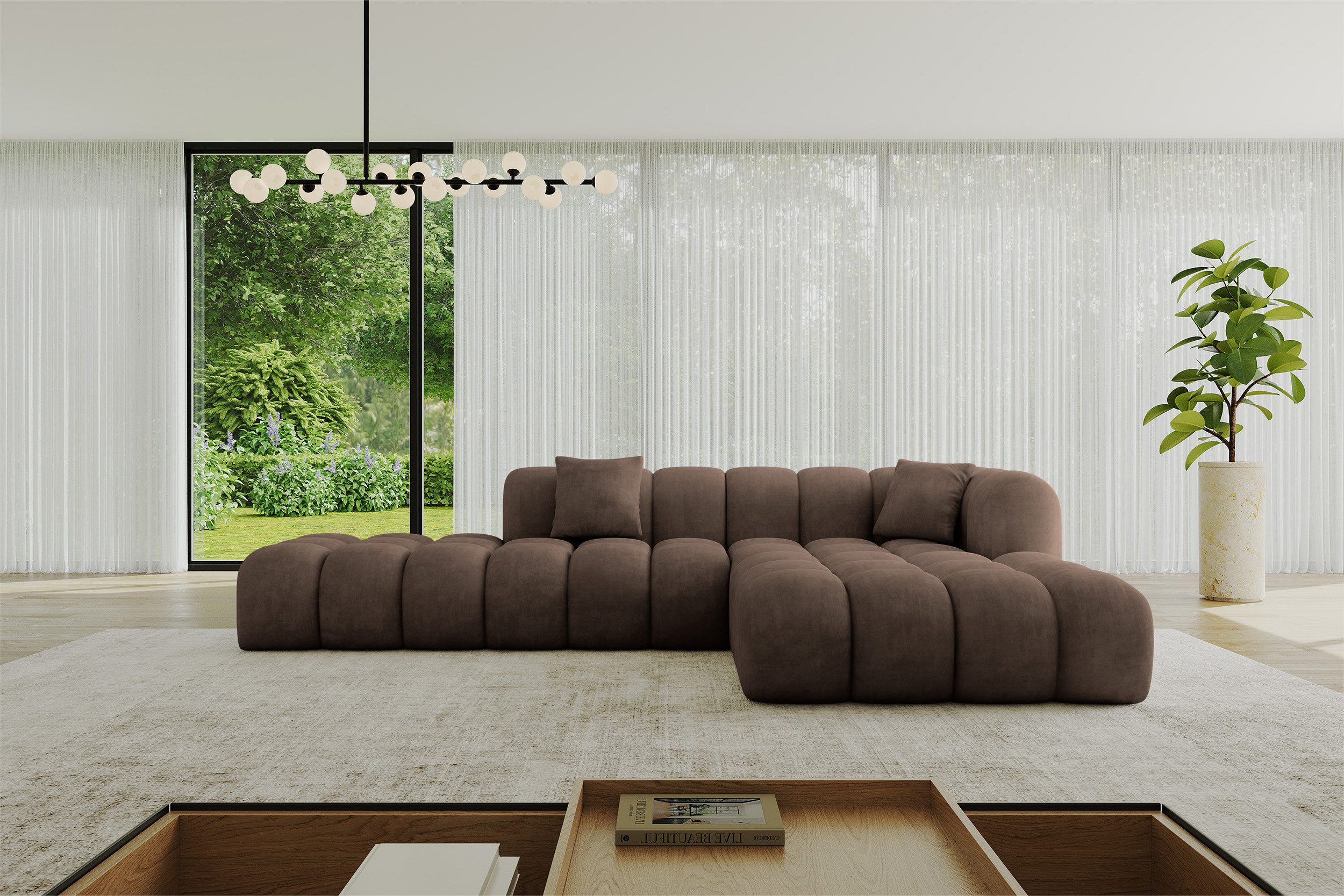 ALTDECOR Ecksofa OLEA-L2, Sofa Praktische Bequeme Funktionsecke Couch L-Form Eckcouch, Corner Sofa U-Form Vielseitige Sofa Wohnlandschaft Wohnzimmer