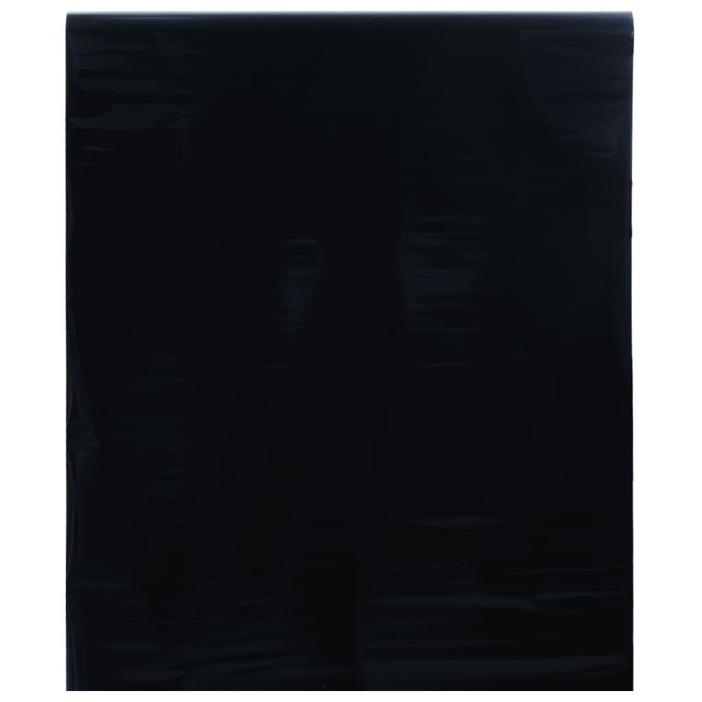 vidaXL Fensterfolie Fensterfolie Statisch Matt Schwarz 45x1000 cm PVC