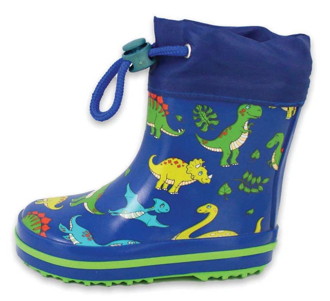 Beck Kleinkinder Gummistiefel Mini Dino Gummistiefel (wasserdicht, für, trockene Füße bei Regen- und Matschwetter) weicher Naturkautschuk, flexible Laufsohle, herausnehmbare Einlegesohle