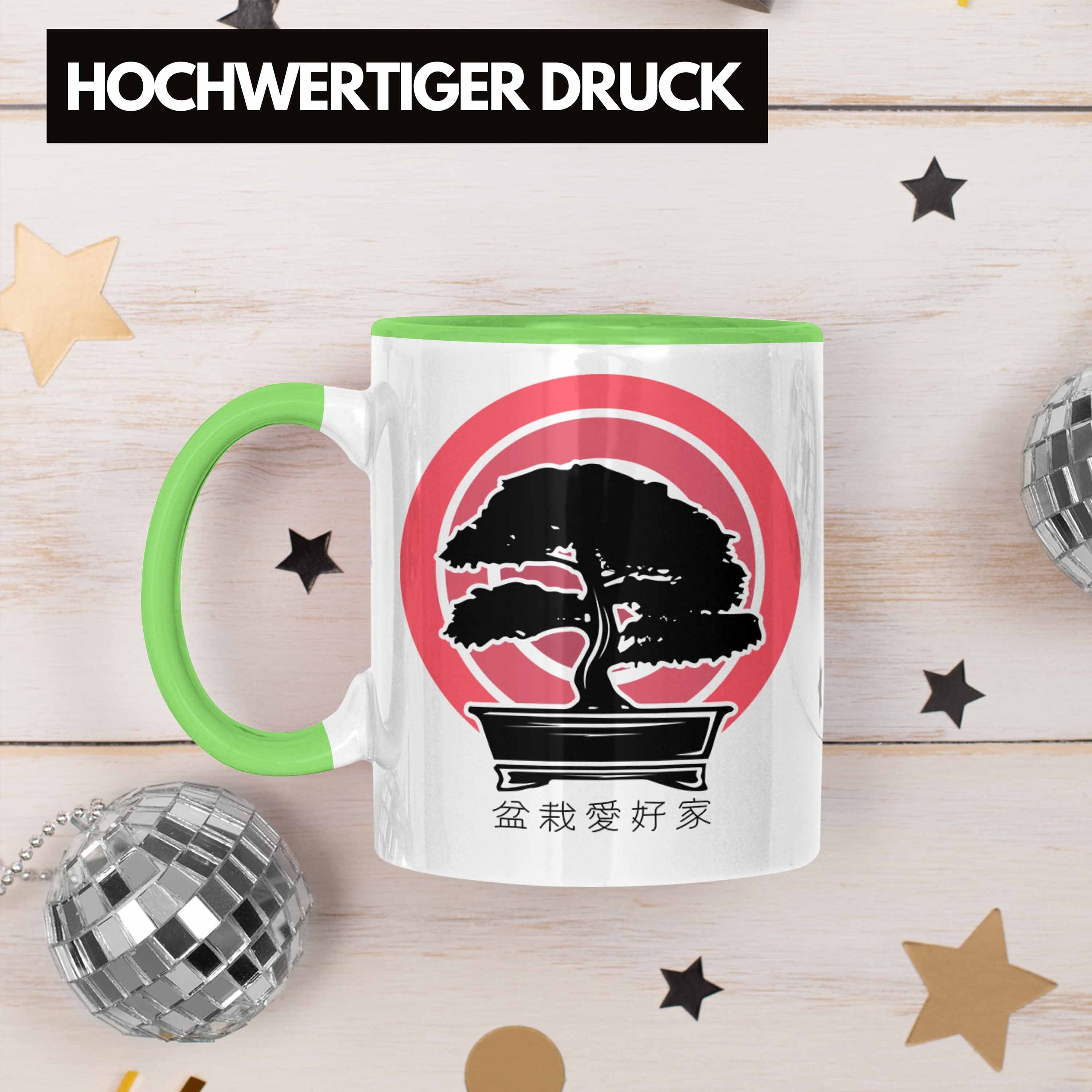 für Tasse Bonsai-Liebhaber Geschenk Lustige Tasse Grün Grafik Trendation Bonsai