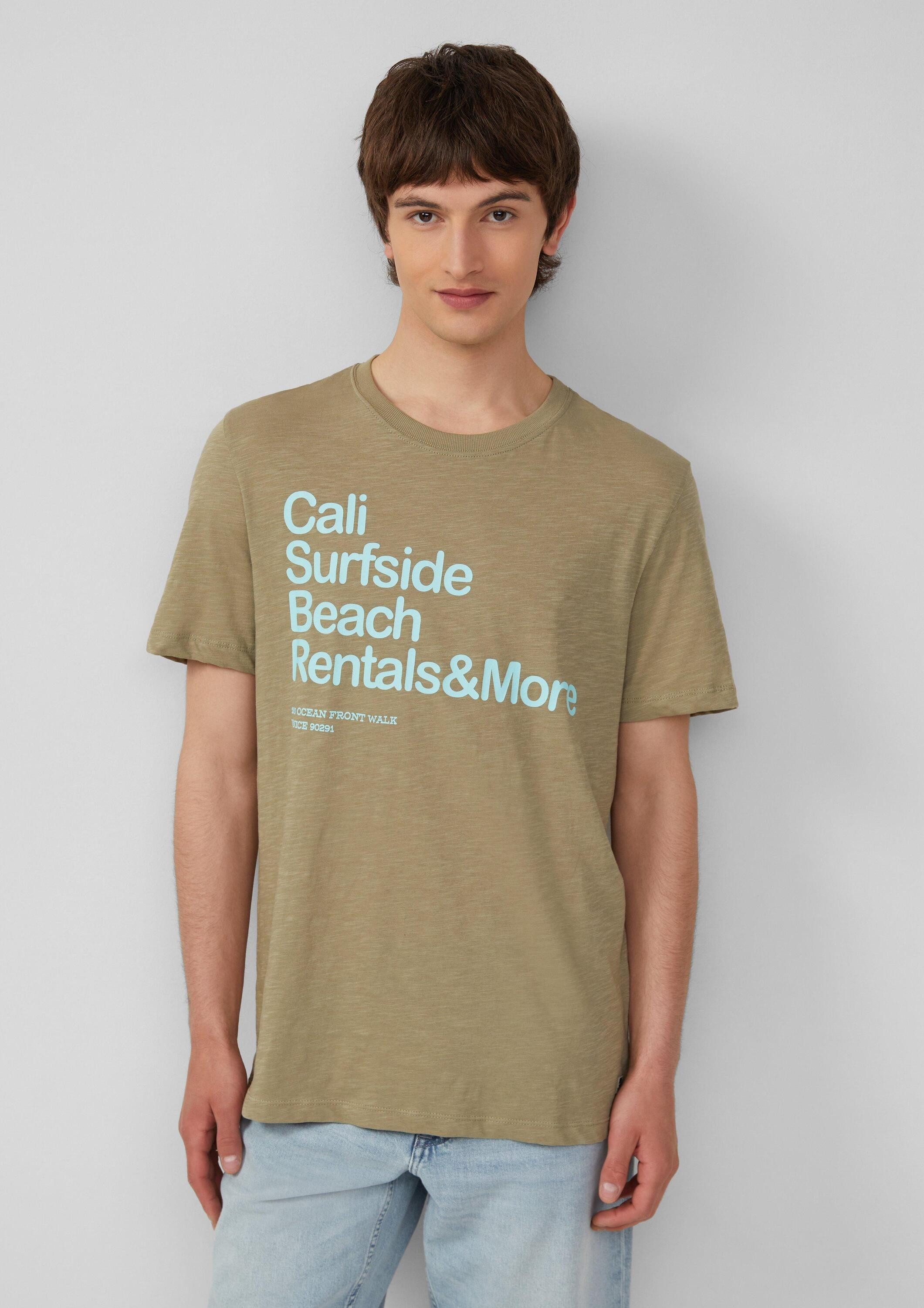 s.Oliver Kurzarmshirt T-Shirt Baumwoll-T-Shirt mit Frontprint günstig online kaufen