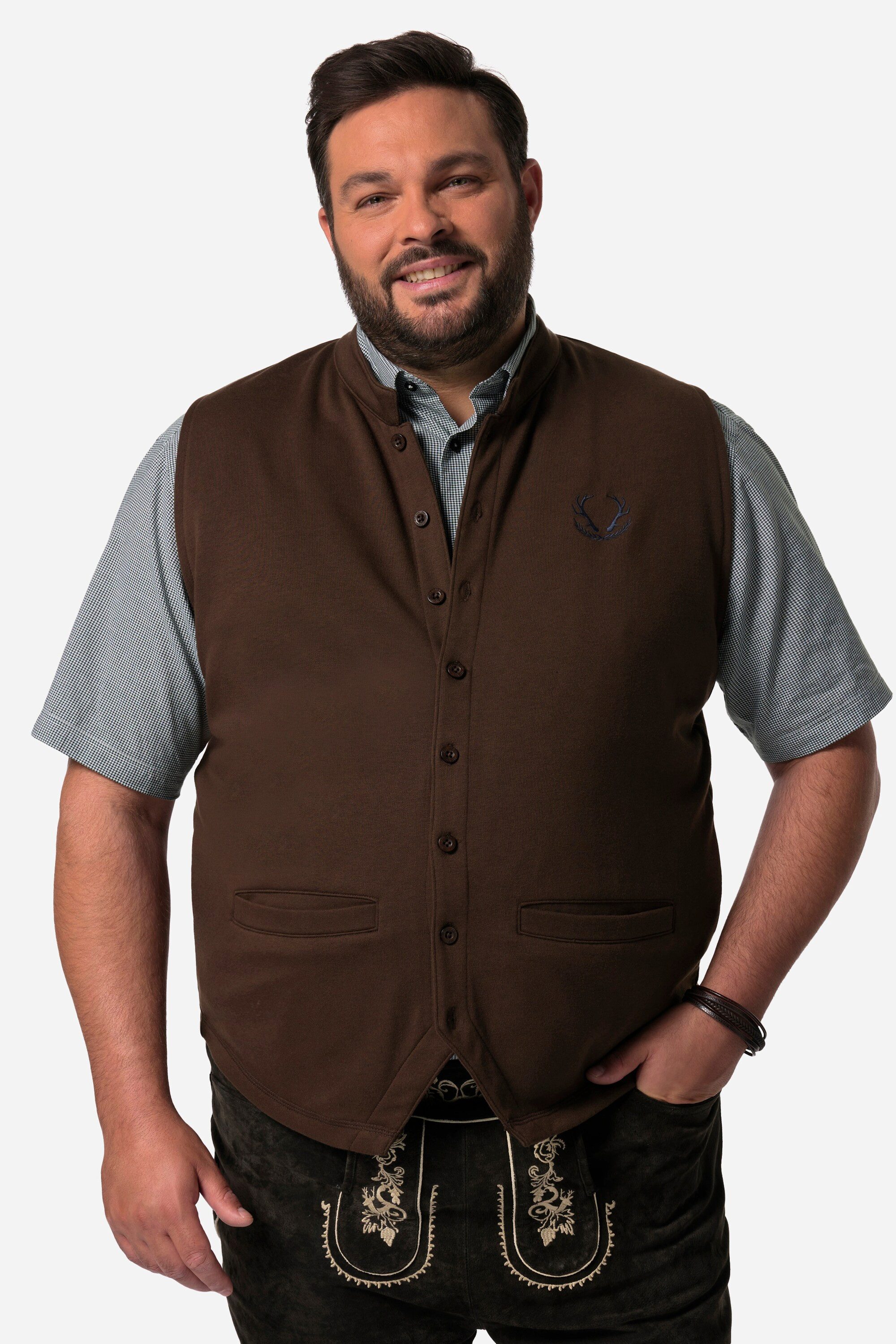 Men Plus Steppweste Men+ Trachten-Weste Sweat günstig online kaufen