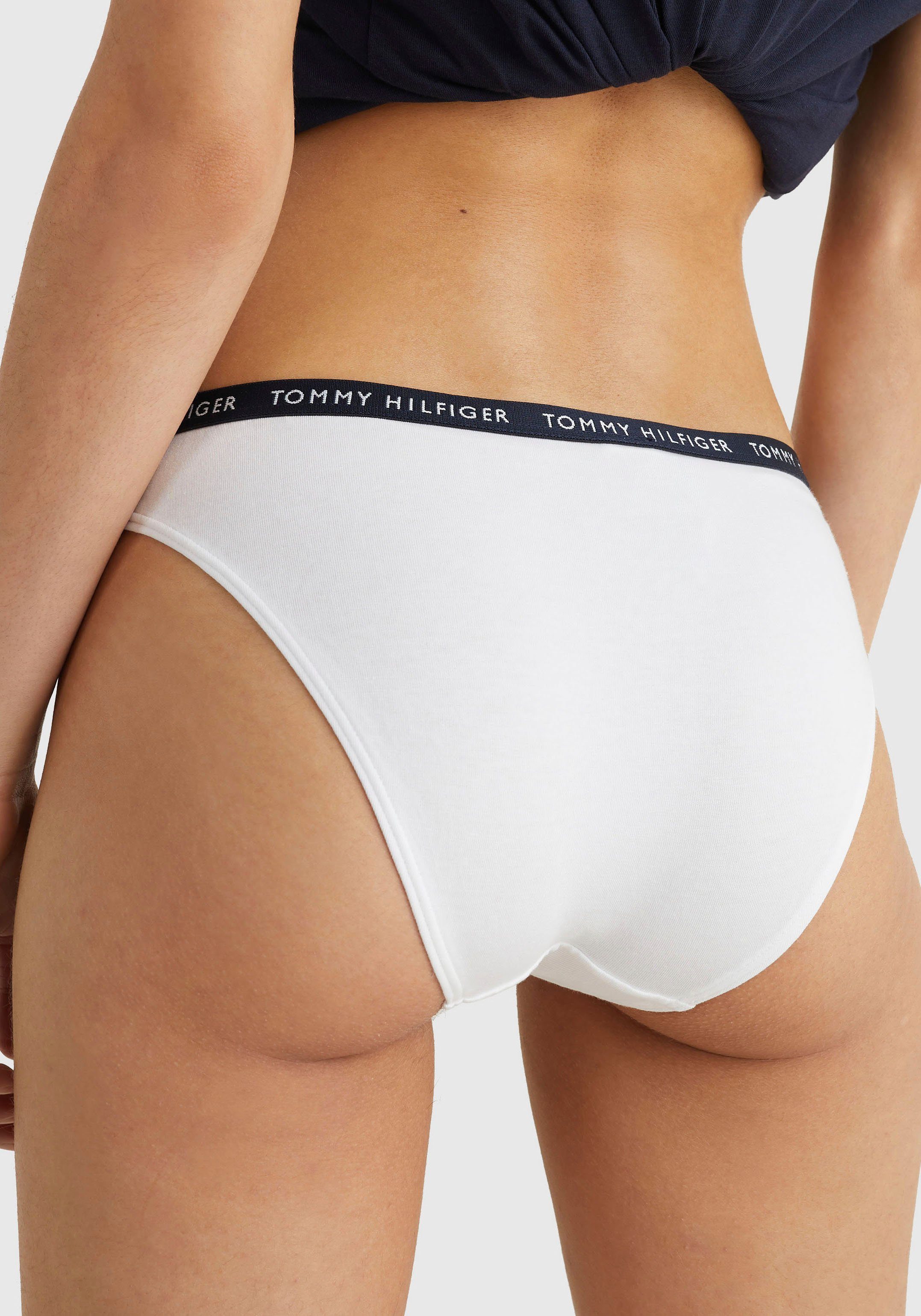 white Bikinislip medium Underwear schmalem / htr black Logobündchen Hilfiger (3-St) / Tommy mit grey
