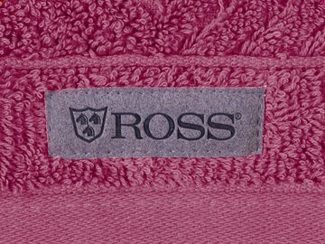 ROSS Handtuch Smart, Frottier (2-St), Uni-Rippe mit Velourslabel