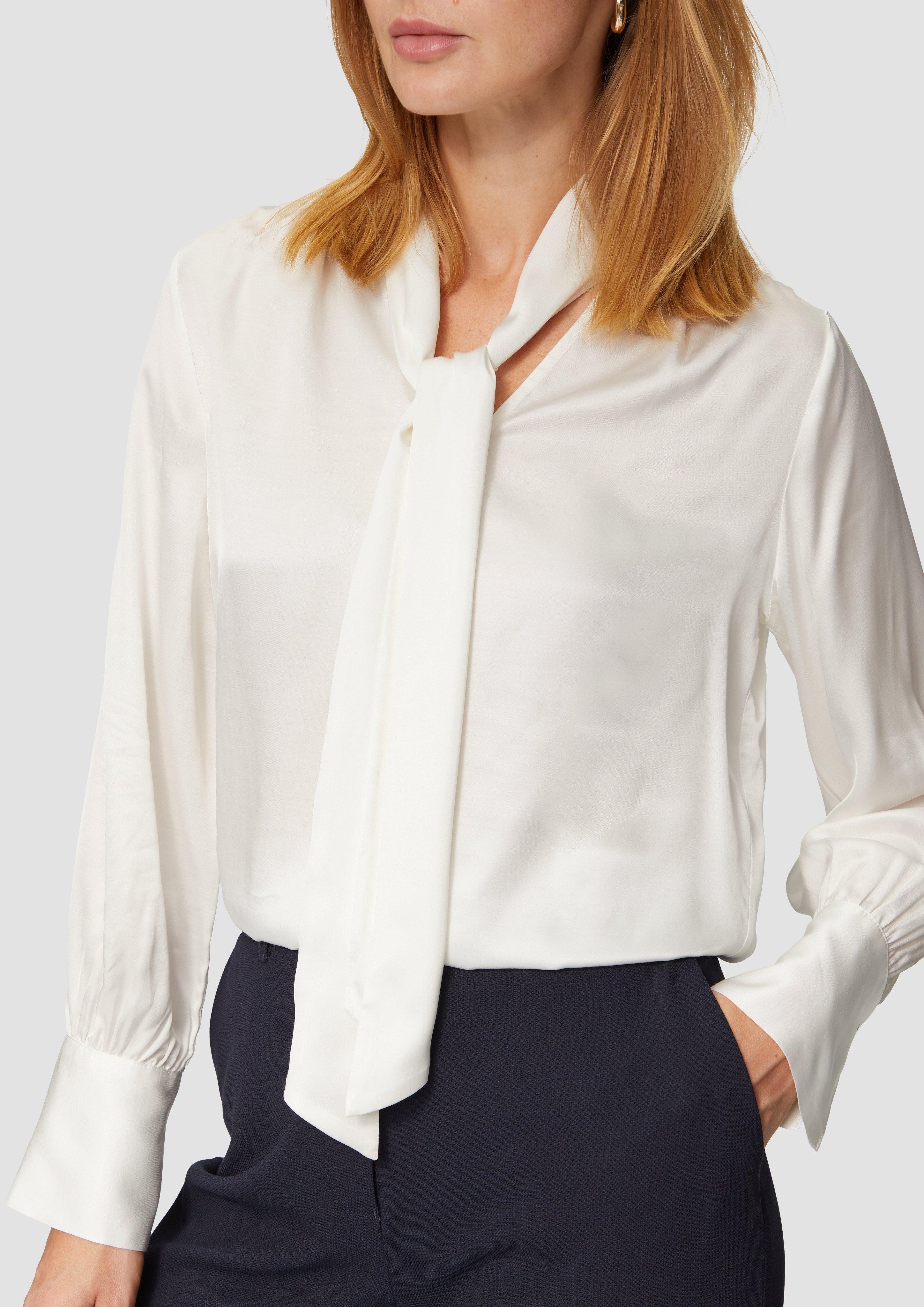 s.Oliver BLACK LABEL Langarmbluse Satinbluse mit günstig online kaufen