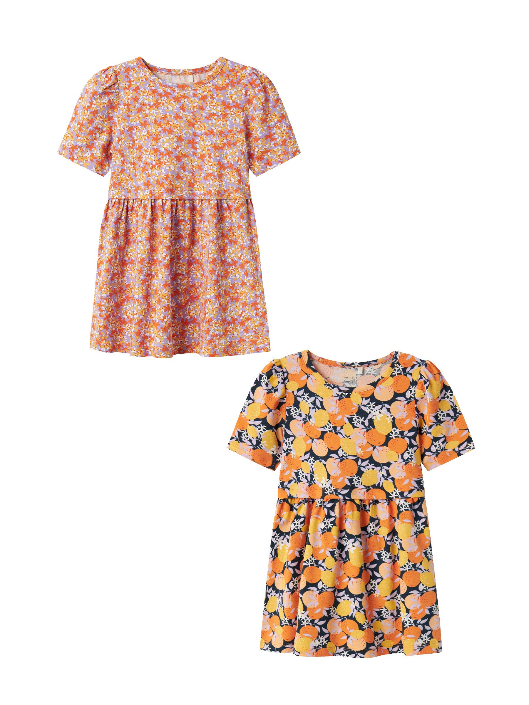 Spitzenkleid 2er-Set Midi Dress Kurzam Rundhals