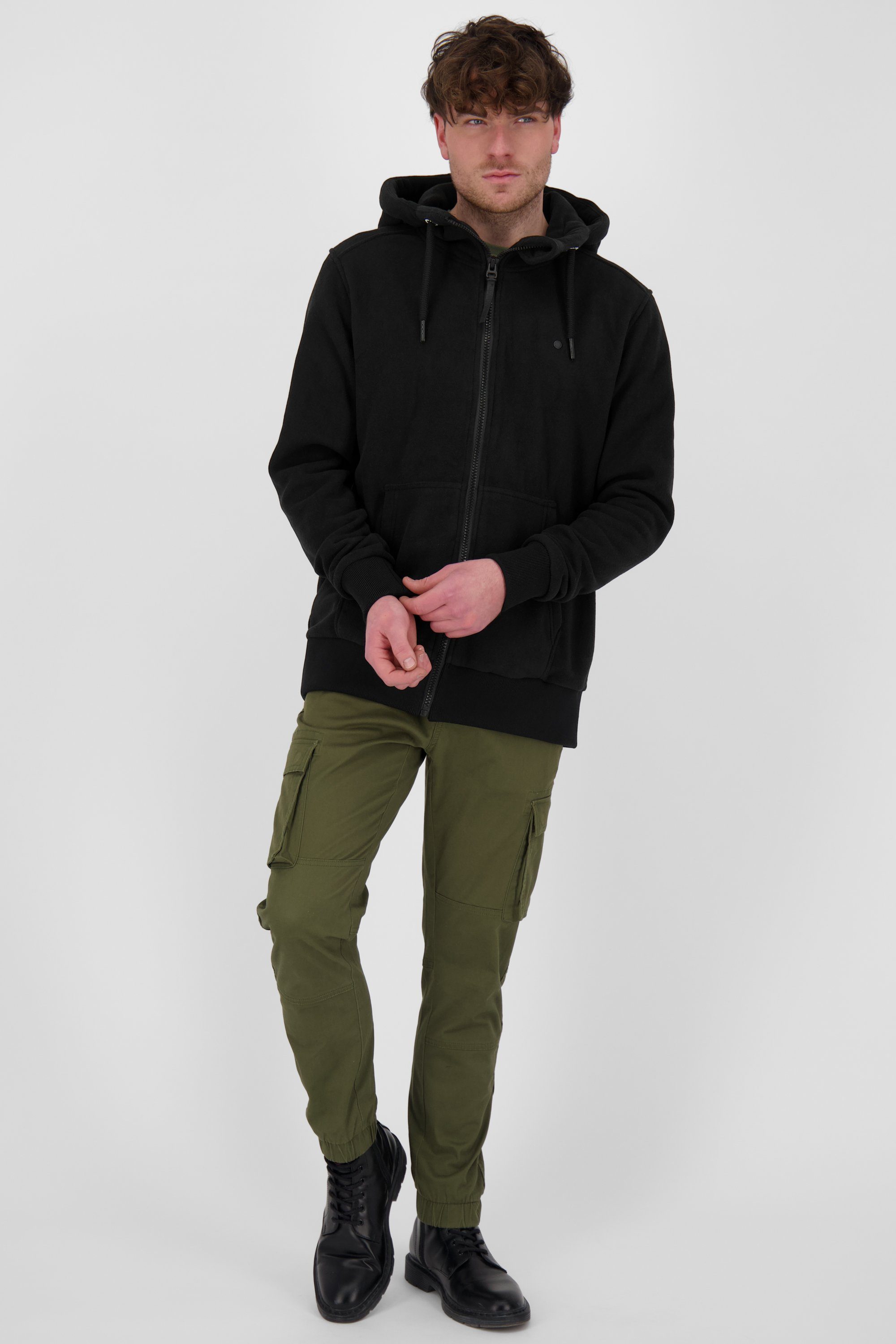 Fleecejacke F Herren Alife TrasherAK Kickin moonless Kapuzensweatjacke, & Kapuzensweatjacke Sweatjacket