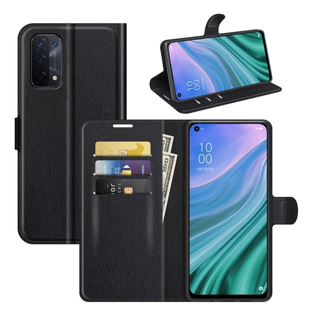 betterfon Handyhülle Handytasche für Oppo A54 5G A74 5G Klapphülle Flip Case Schwarz, 3 Kartenfächer, Magnetverschluss & Standfunktion im Lederlook