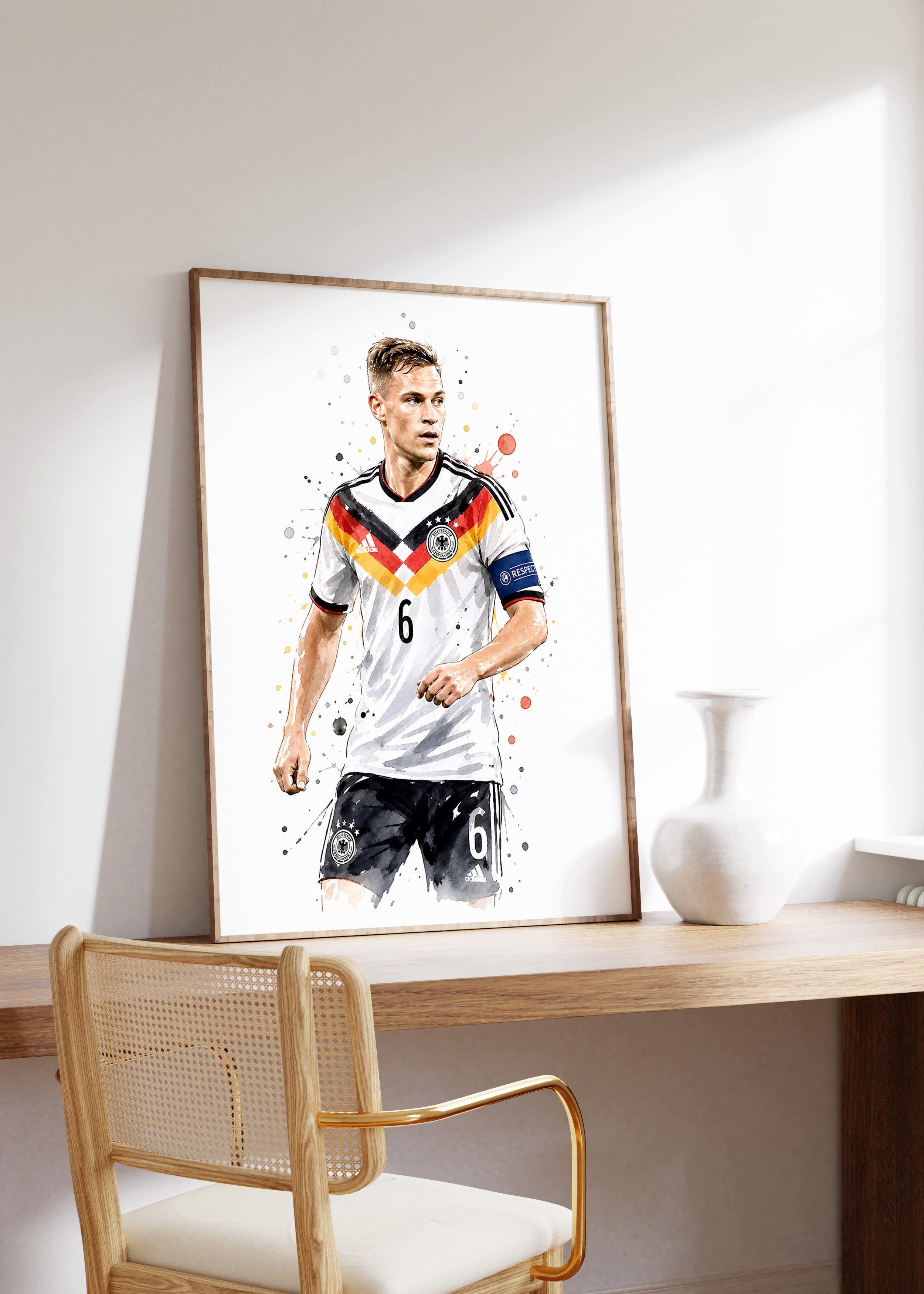 JUSTGOODMOOD Poster Deutschland Fussball Geschenkidee Aquarell Sport Wandbild Deko Print o, (1 St) – Bild 3 von 5