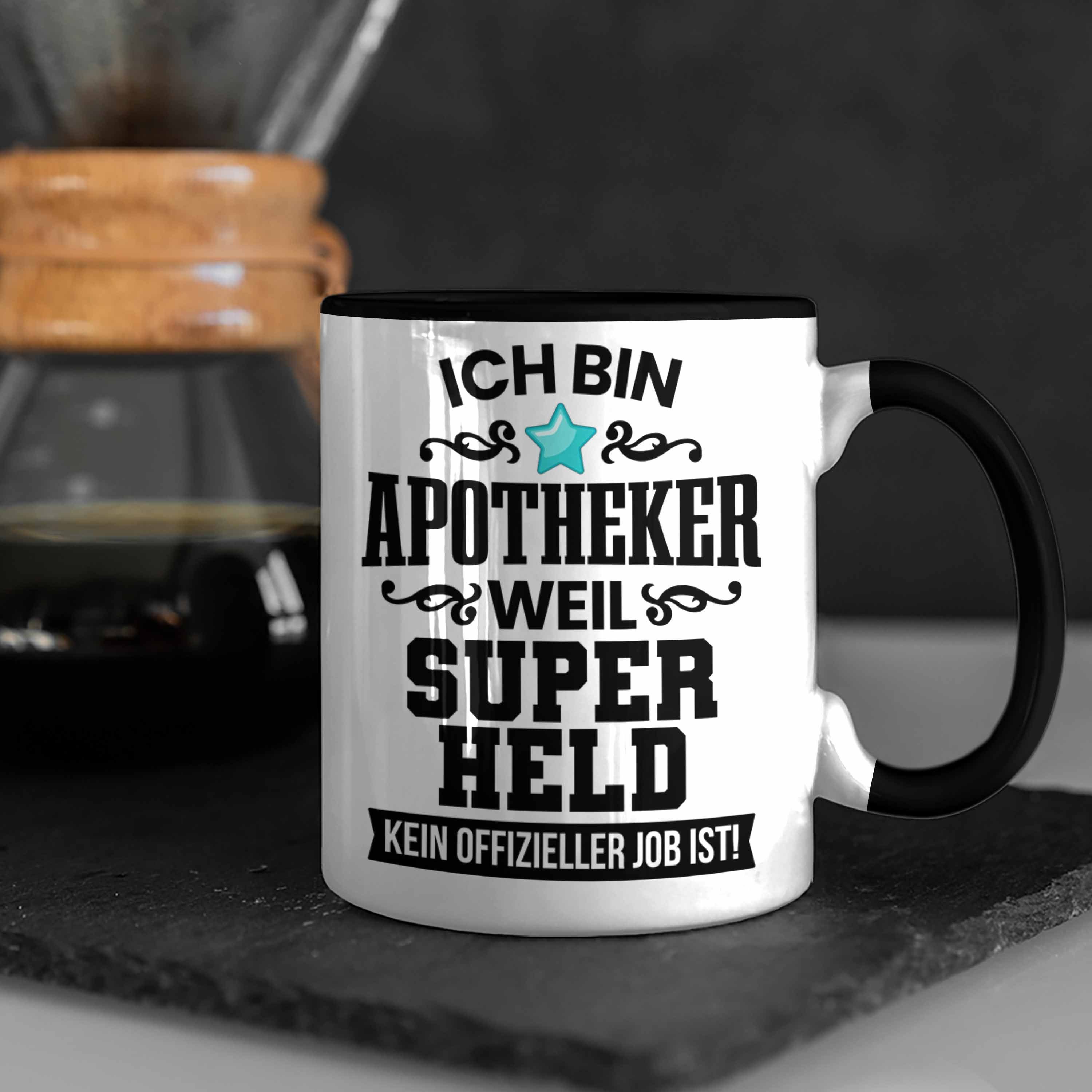 Bester Tasse Geschenk Tasse - Lustig Trendation Kaffeetasse Arzneikundiger Pharmazeut Kaffeetasse Apotheker Apotheker Schwarz Spruch Trendation