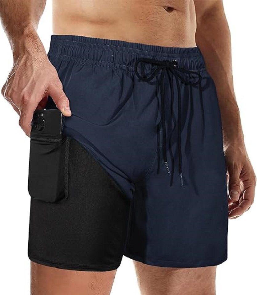Daskoo Badeshorts Herren Badehose mit Kompressionsfutter, günstig online kaufen