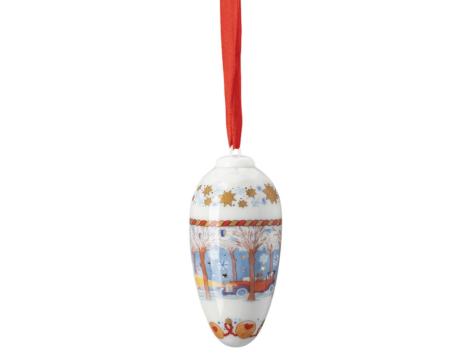 Hutschenreuther Weihnachtsfigur Sammelserie 2022 Porzellanzapfen Weihnachtsabend