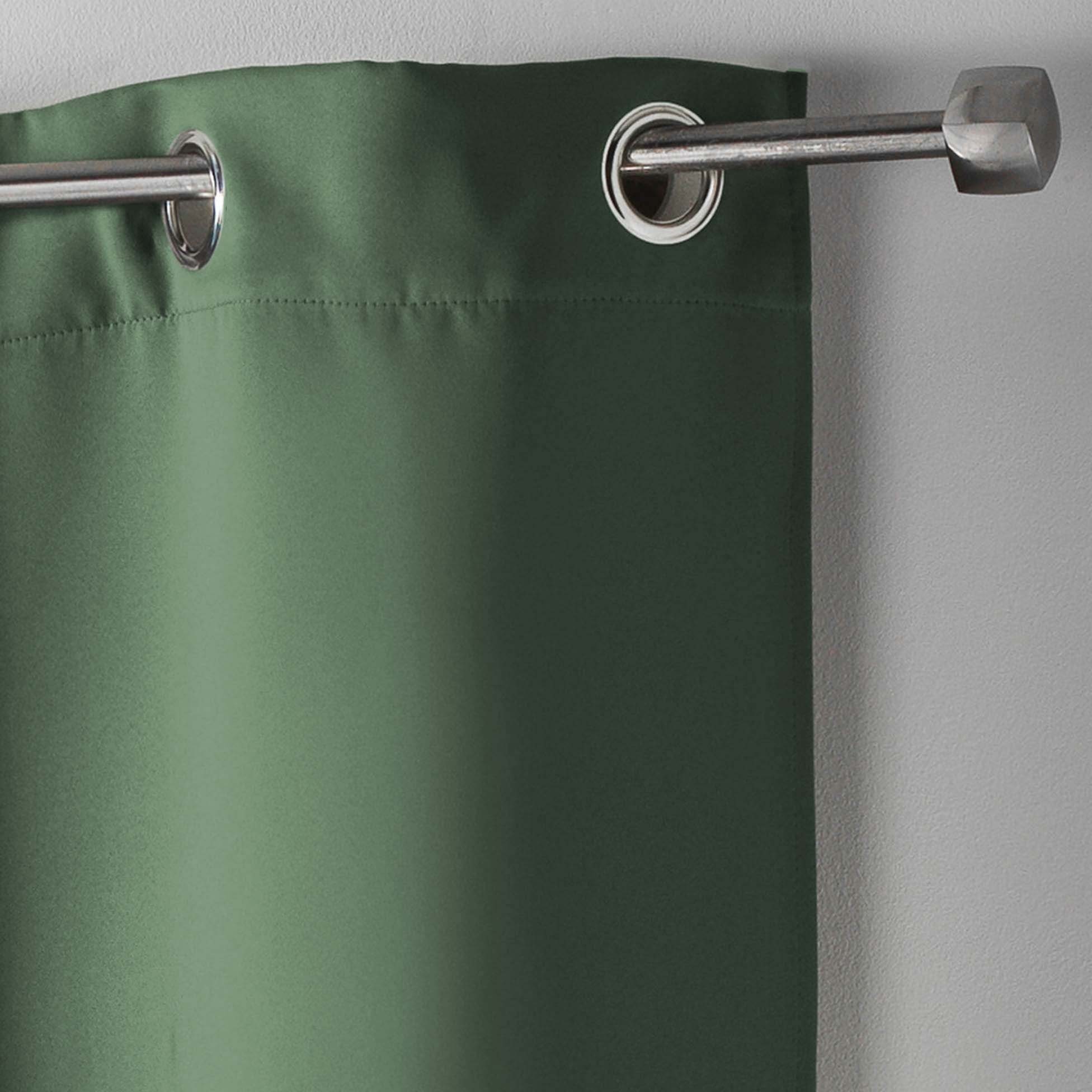 Vorhang, dynamic24, Schal Khaki grün Schallschutz Ösen Ösen, Thermo Gardine 135x240cm Verdunkelung blickdicht
