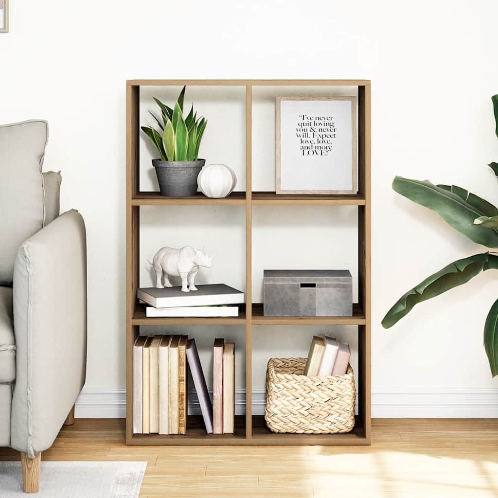 vidaXL Bücherregal Raumteiler-Bücherregal Artisan-Eiche 69,5x29x103,5 cm, 1 günstig online kaufen