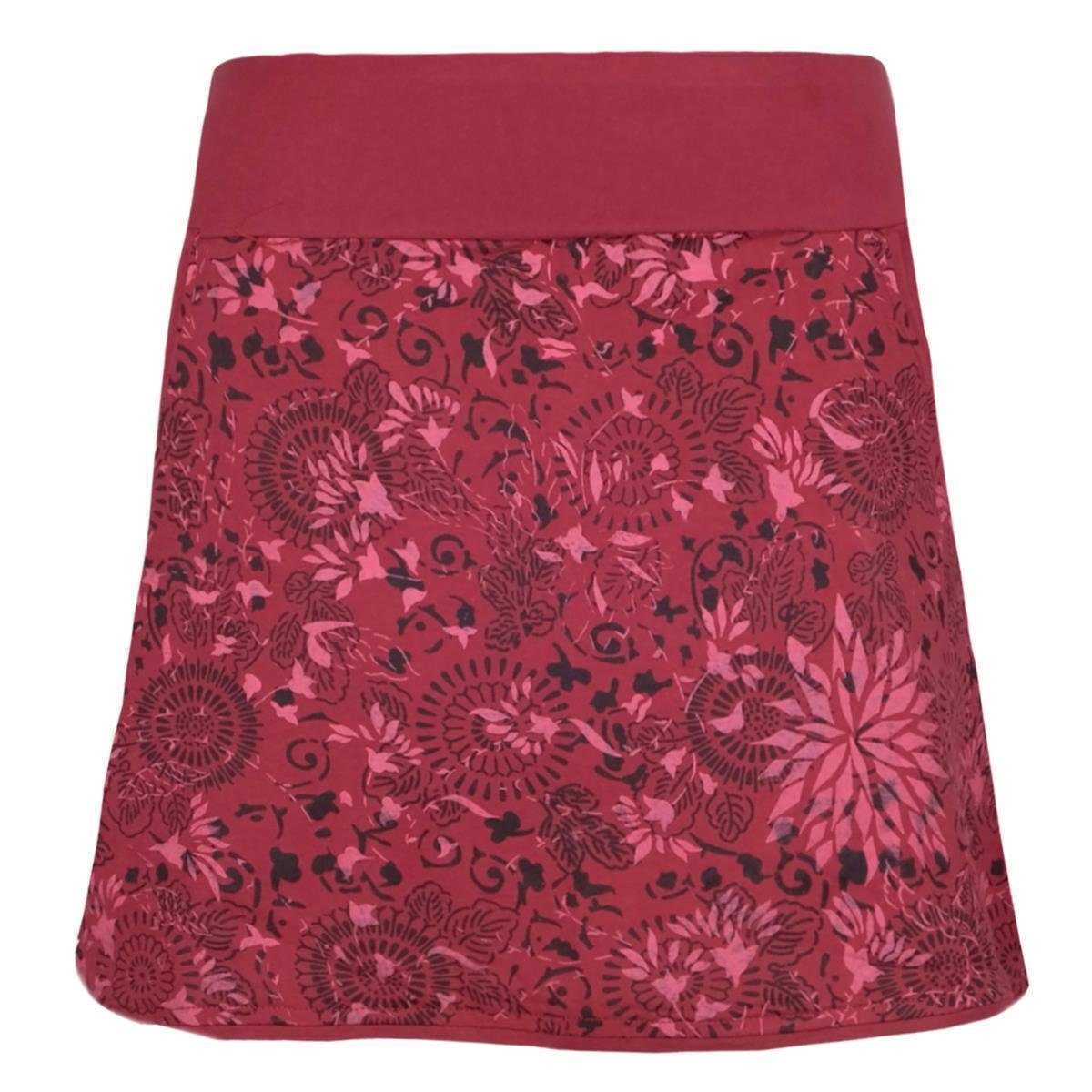 Vishes Jerseyrock Baumwoll-Rock, 70er 80er Jahre Retro Mandala Blumen Muste günstig online kaufen