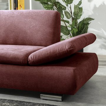 Max Winzer® Ecksofa Terrence Ecksofa links mit Sofa 2,5-Sitzer rechts Flachgewebe rot, 1 Stück, Made in Germany