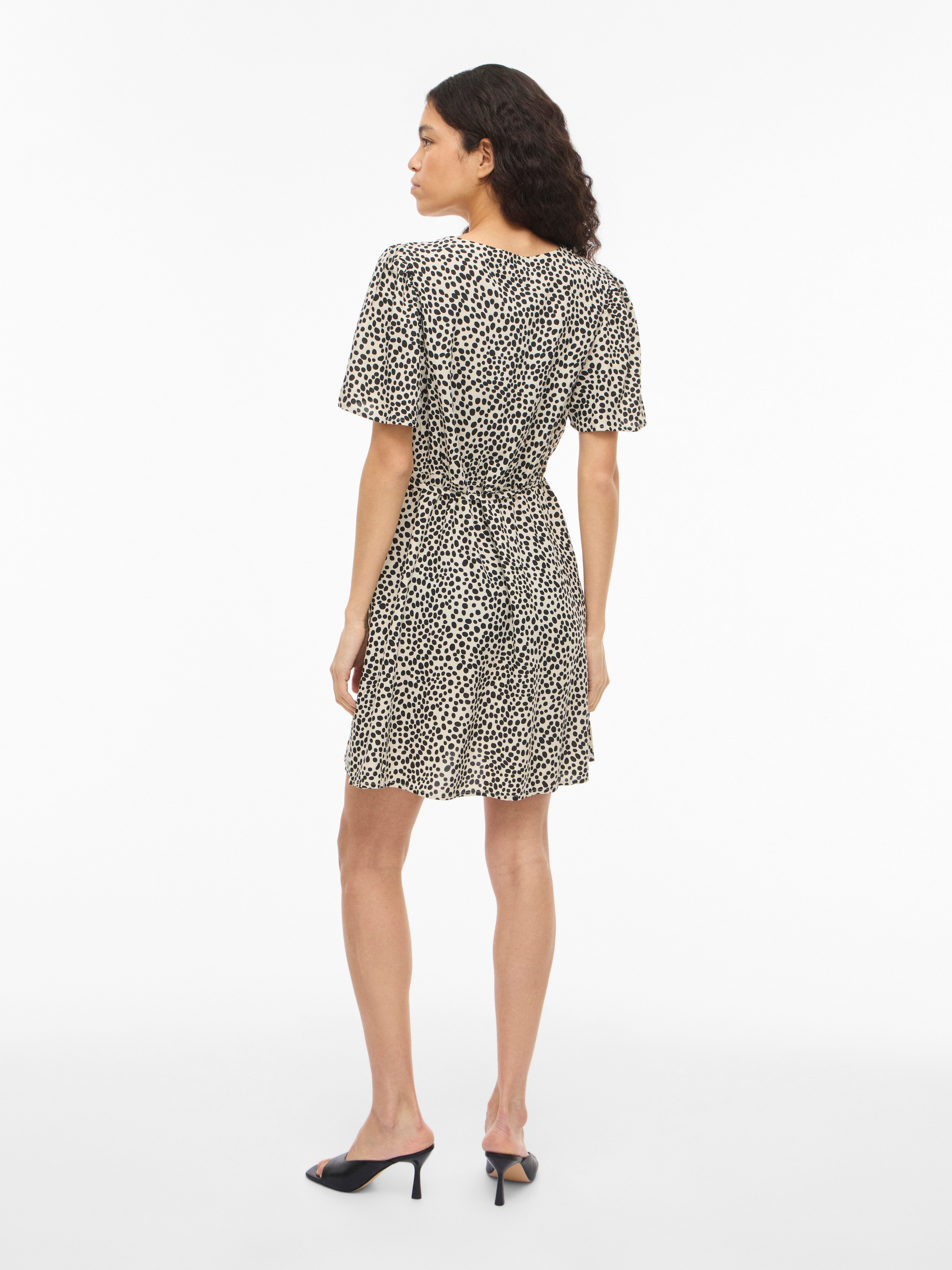 Vila Minikleid VIGRACE V-NECK S/S SHORT DRESS - NOOS Sommerkleid