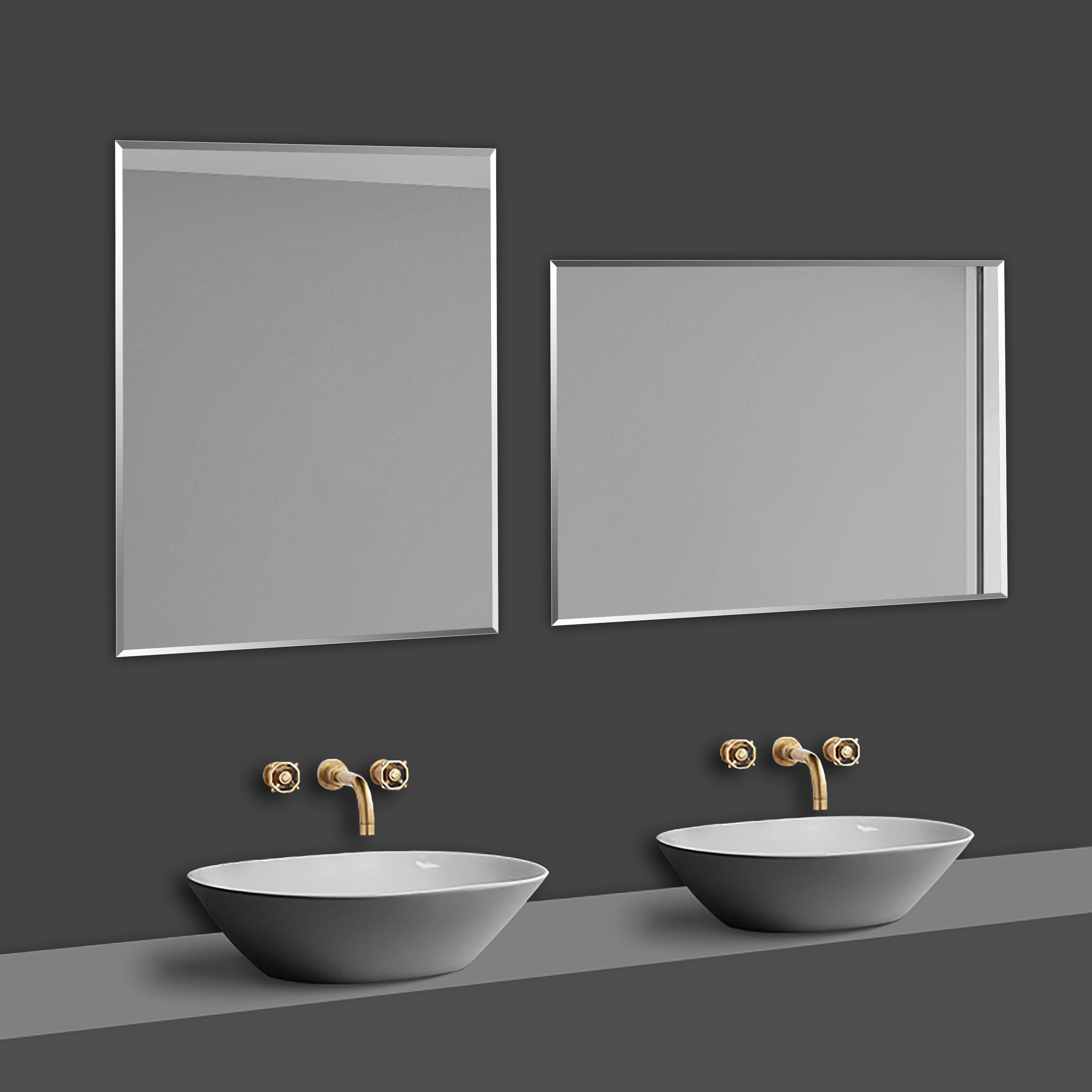 duschspa Badspiegel Wandspiegel Antioxidative Badezimmerspiegel Beite 45-90 cm, Faccettenspiegel, geeignet für Bad, Schlafzimmer, Ankleidezimmer usw.