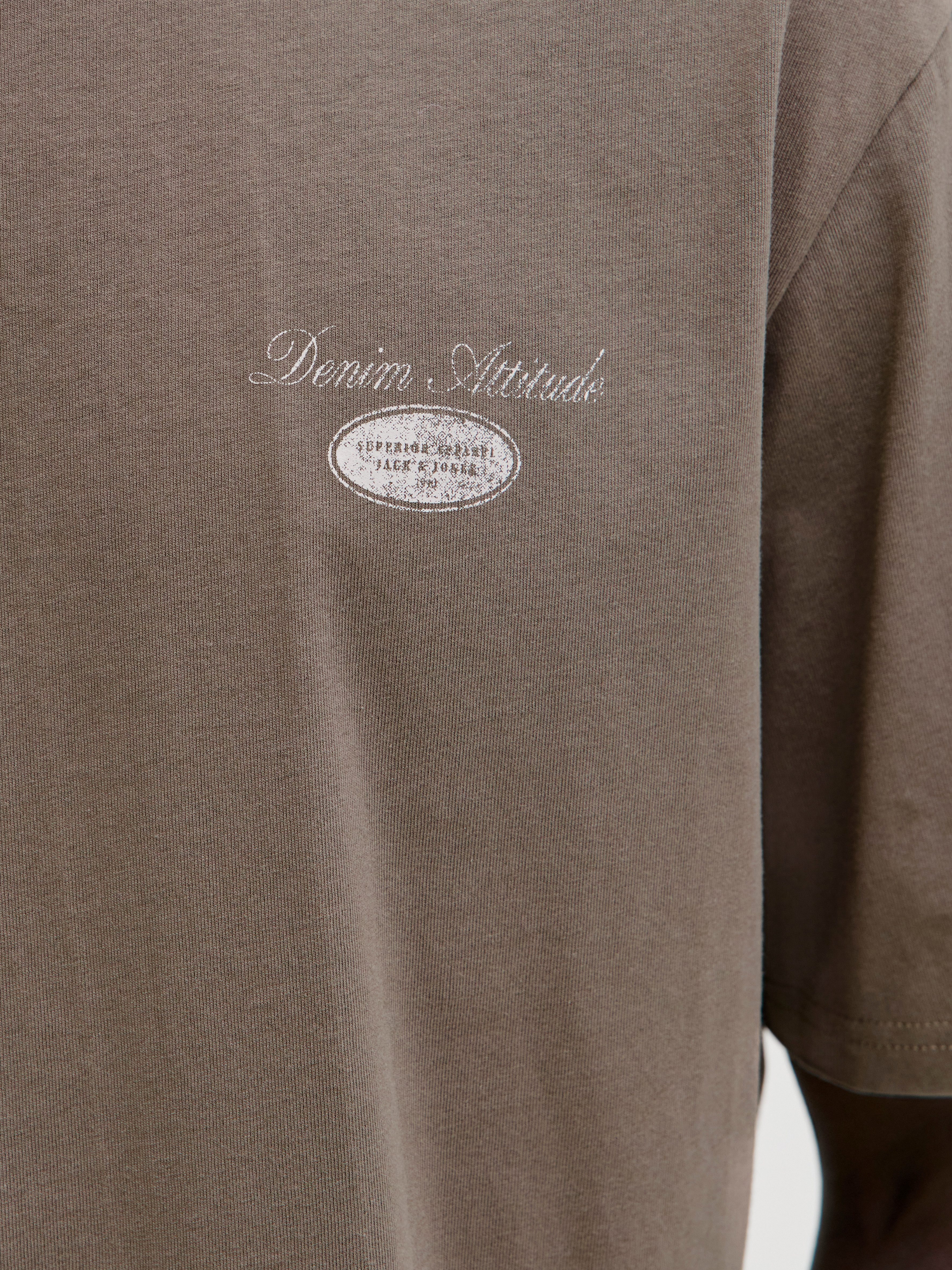 Jack & Jones Rundhalsshirt JJEDOVER GRAPHIC TEE SS CREW NECK SN Baumwolle, relaxed fit