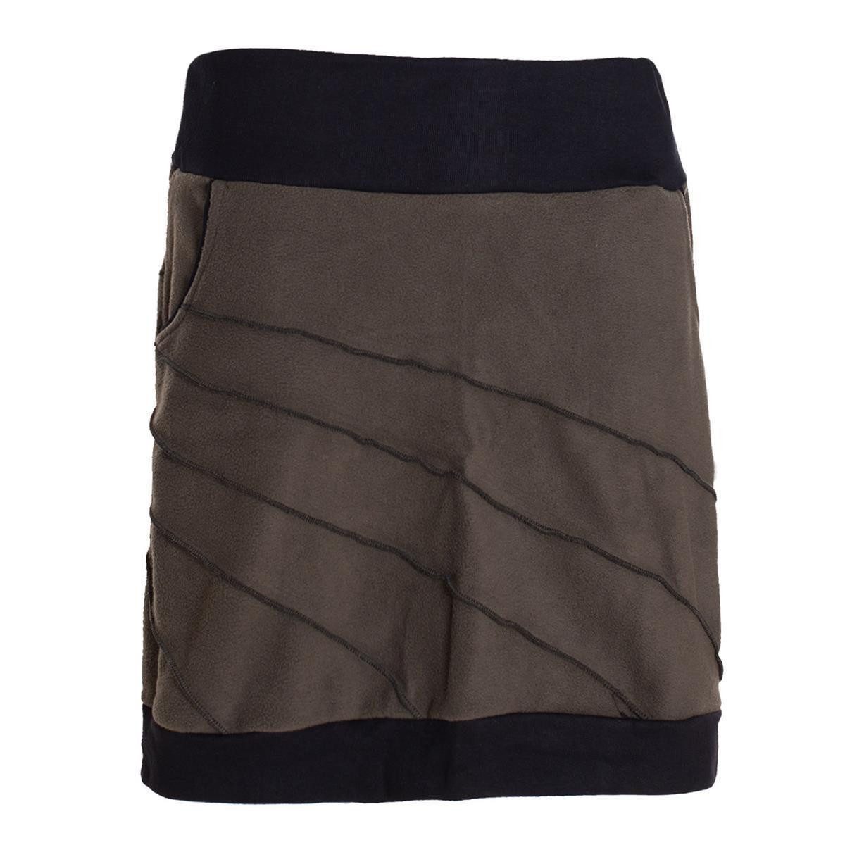 Vishes Minirock Thermorock warmer Damen Winterrock kurz Minirock aus ECO-Fleece Hippie, Goa, Retro Style