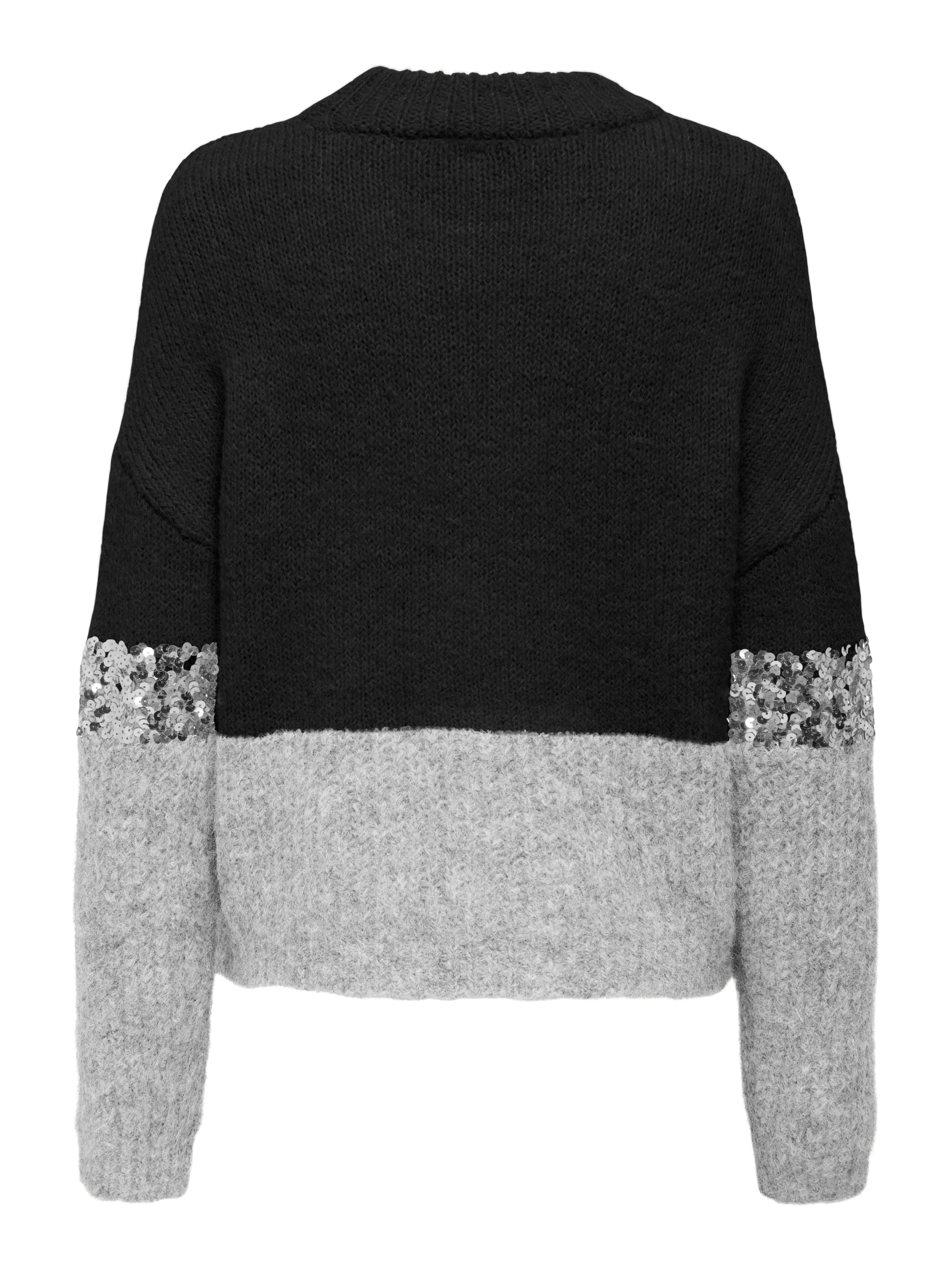 ONLY Rundhalspullover ONLMAINE LIFE LS SEQUIN BLOCK O-NECK KNT günstig online kaufen