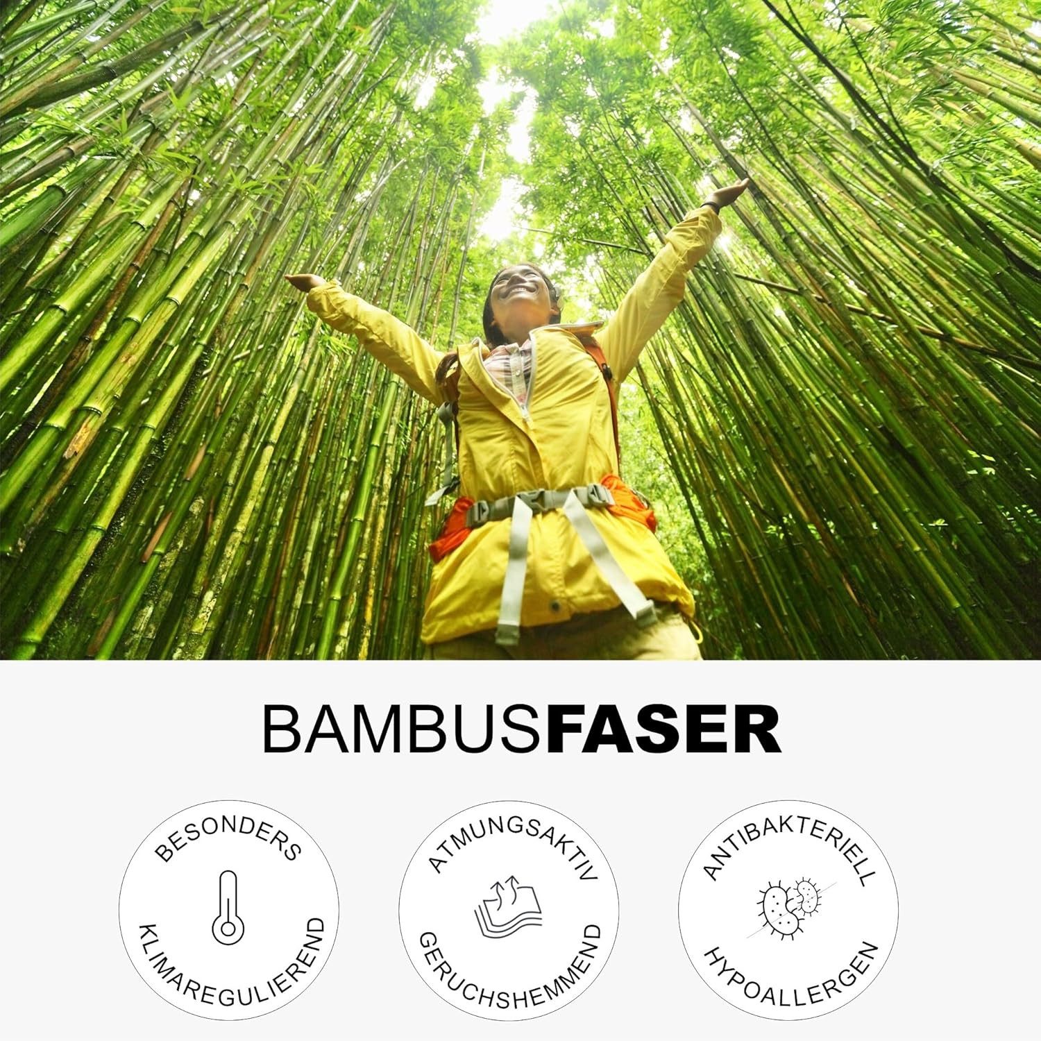 MAGANO Spannbettlaken Bambus & Baumwolle Satin, Luxus Bettlaken, Gummizug: rundum, 400 TC Luxusqualität, Hypoallergen, Thermoregulierend – Bild 4 von 5