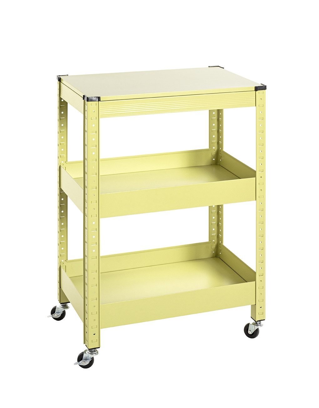 Servierwagen in grün, Metall - 50x75x32cm (BxHxT)
