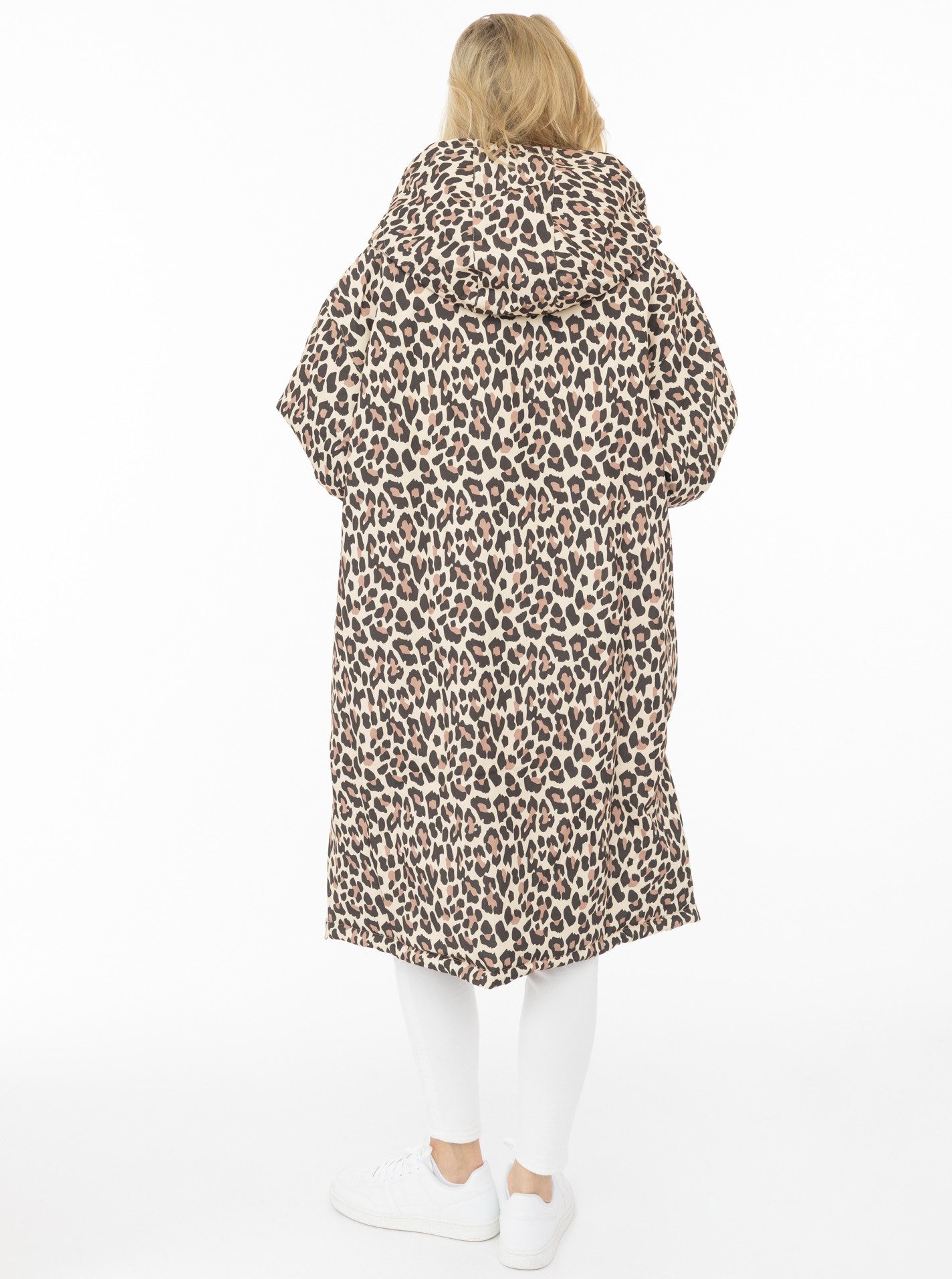 Zwillingsherz Kurzmantel "Oversize Windjacke ZH" seitliche Taschen, Kapuze, Reißverschluss, Teddy Futter, Oversized