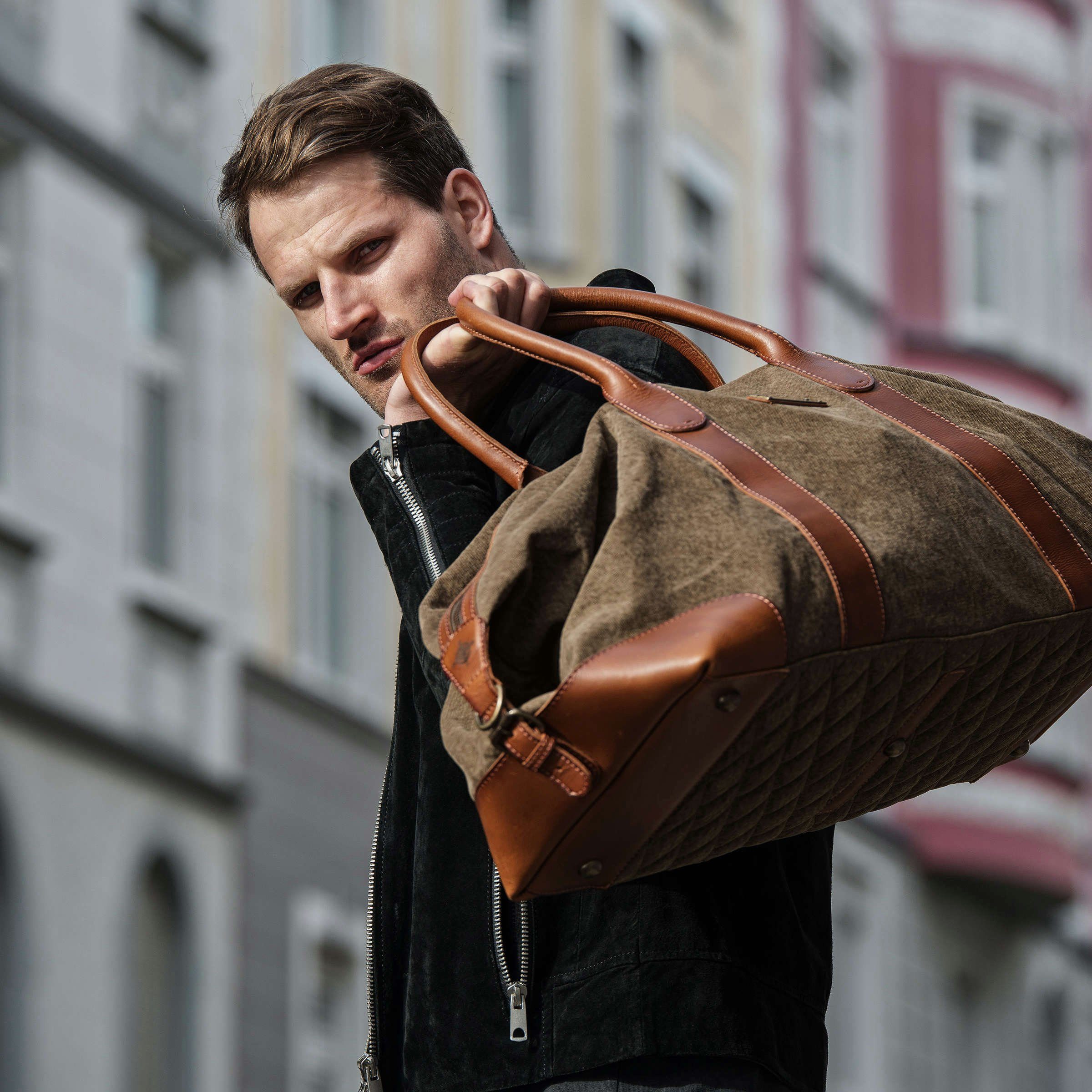 DRAKENSBERG Reisetasche Weekender »David« (L) Oliv-Grün, günstig online kaufen