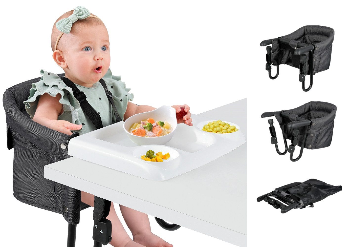 OUNUO Kinderstuhl Table Seat Klappbare Sitzerhöhung, günstig online kaufen