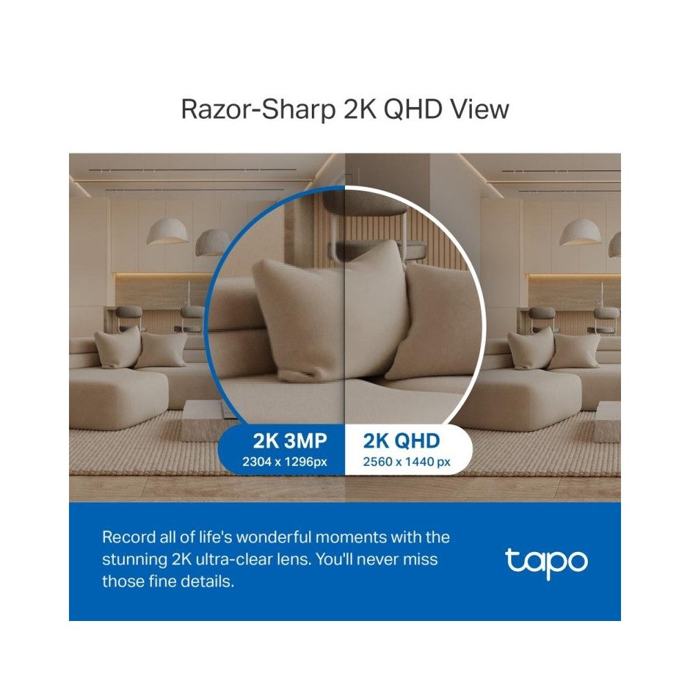 tp-link Überwachungskamera TP-LINK Tapo C220 - Überwachungskamera (privater Haushalt, Kamera-Set, Kompatibel mit Alexa, Google Assistant, 4 MP Auflösung für klare Bilder)