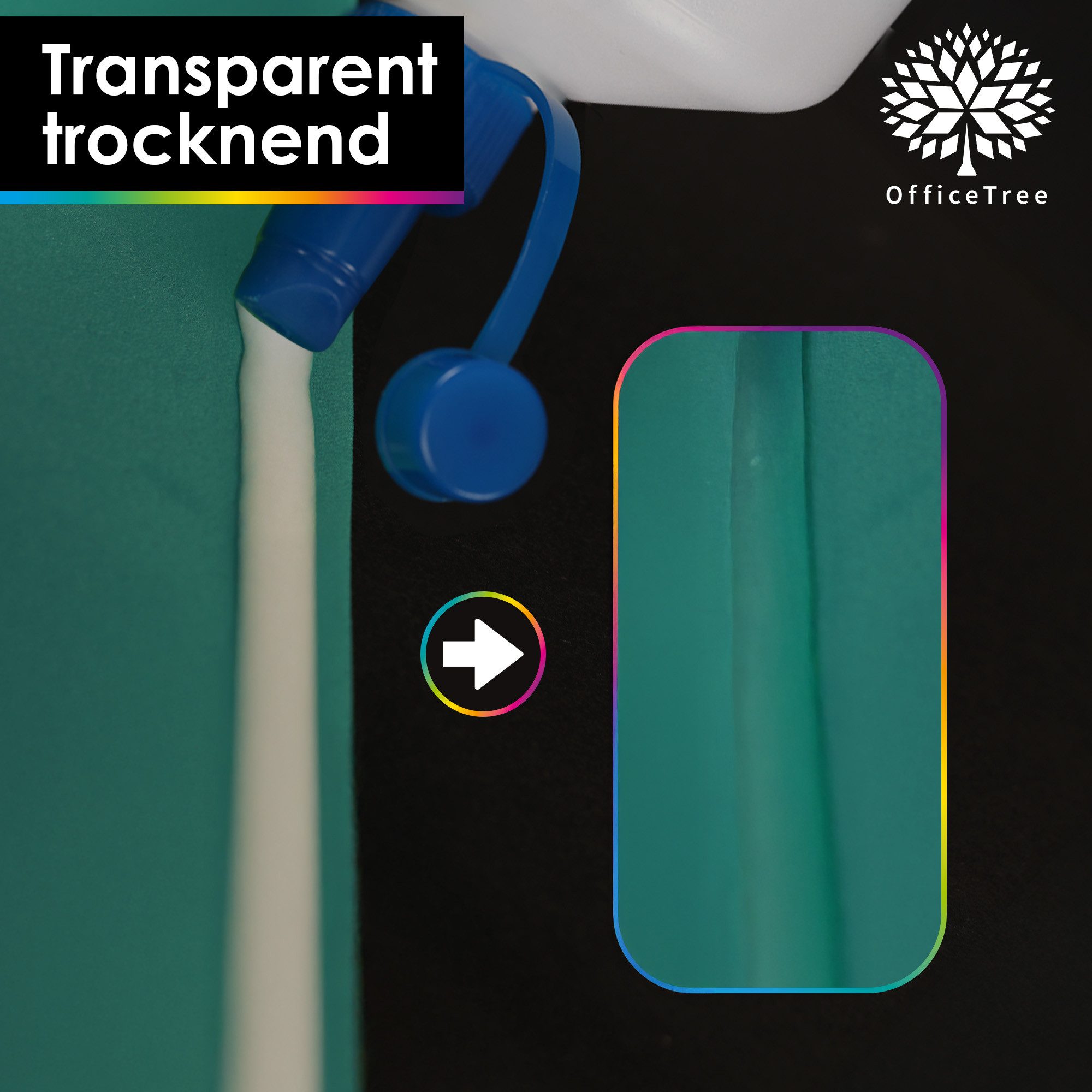 OfficeTree Wok OfficeTree Bastelkleber 1 Liter - Transparent Trocknend, (Set) – Bild 3 von 5