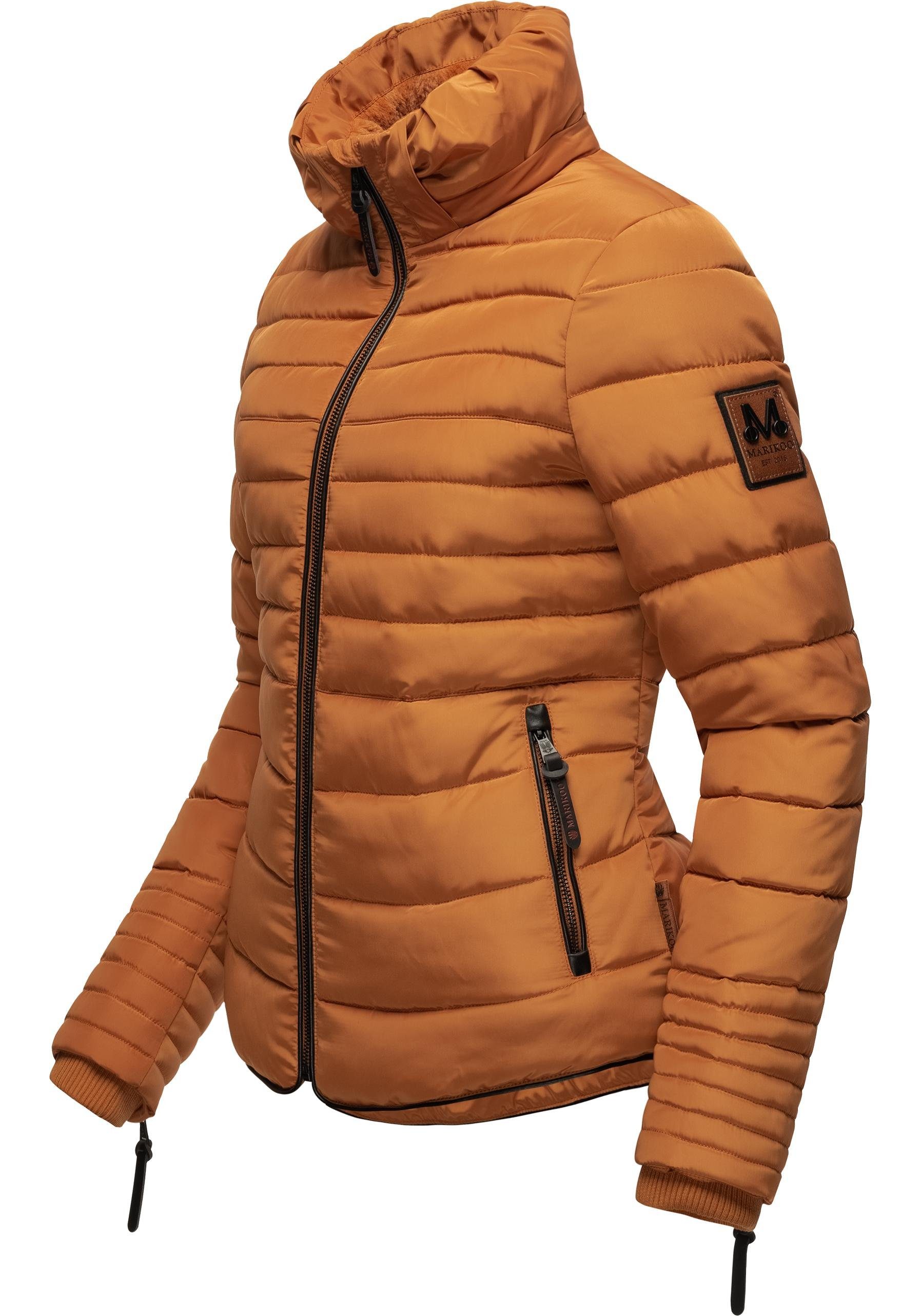 Marikoo Winterjacke Amber stylische Steppjacke mit Teddyfutter