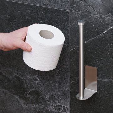 relaxdays Toilettenpapierhalter Selbstklebender Ersatzrollenhalter