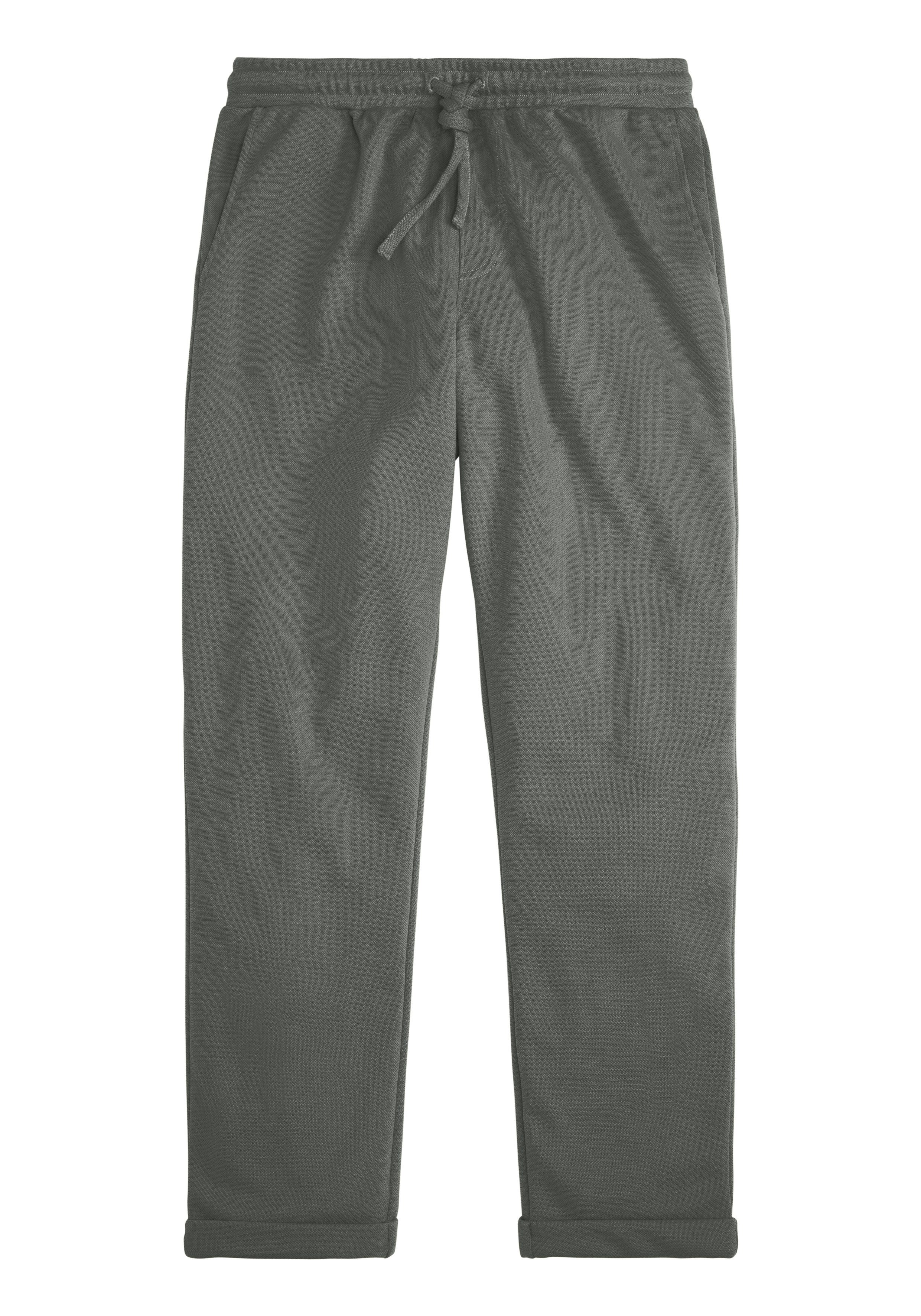 John Devin Jogger Pants Jogg Pants, Schlupfhose Umschlag am Beinabschluss, aus elastischer Piqué-Qualität