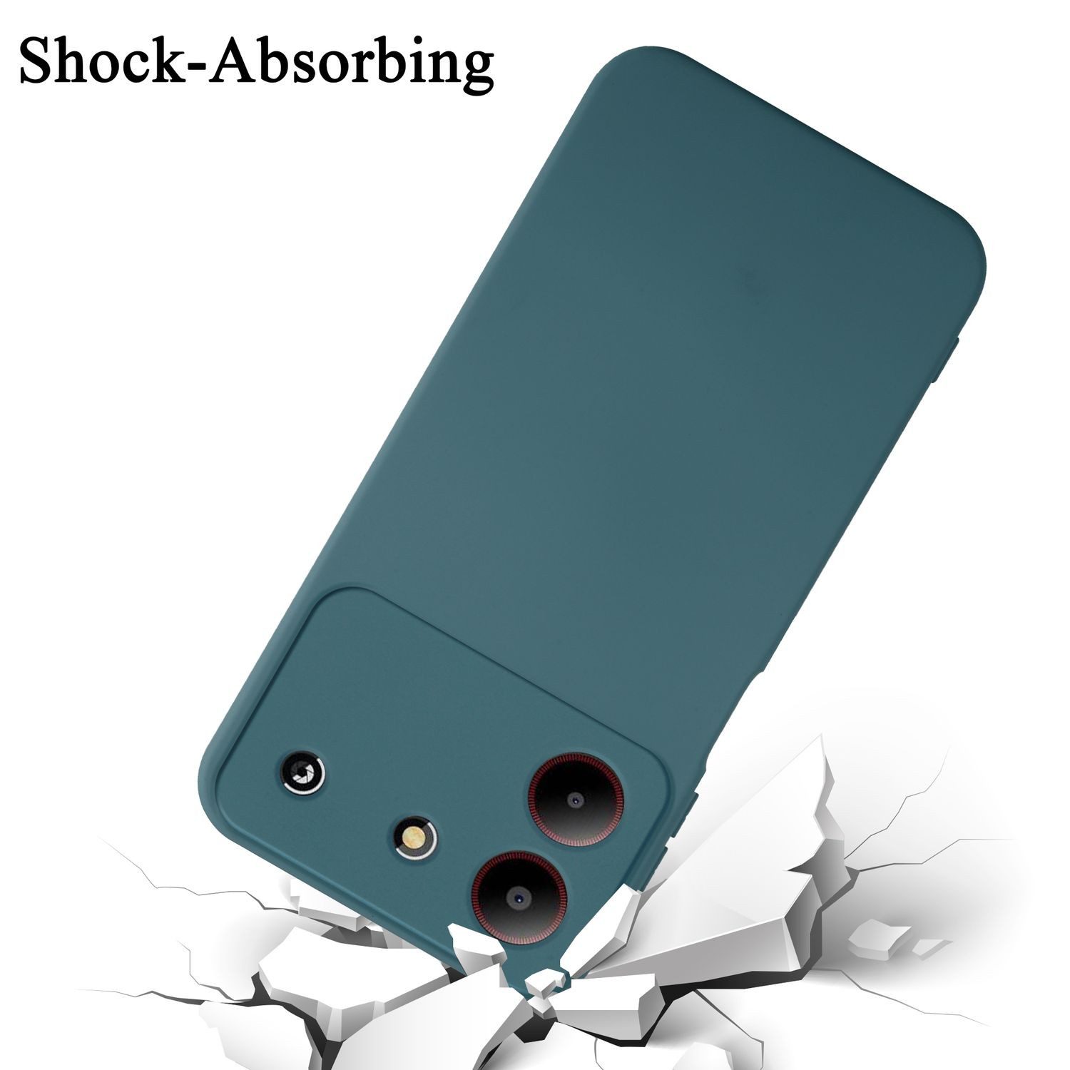 Cadorabo Handyhülle für Samsung Galaxy S21 ULTRA Hülle ZTE Blade A54, Flexible Hülle TPU Silikon Schutzhülle Back Cover Case