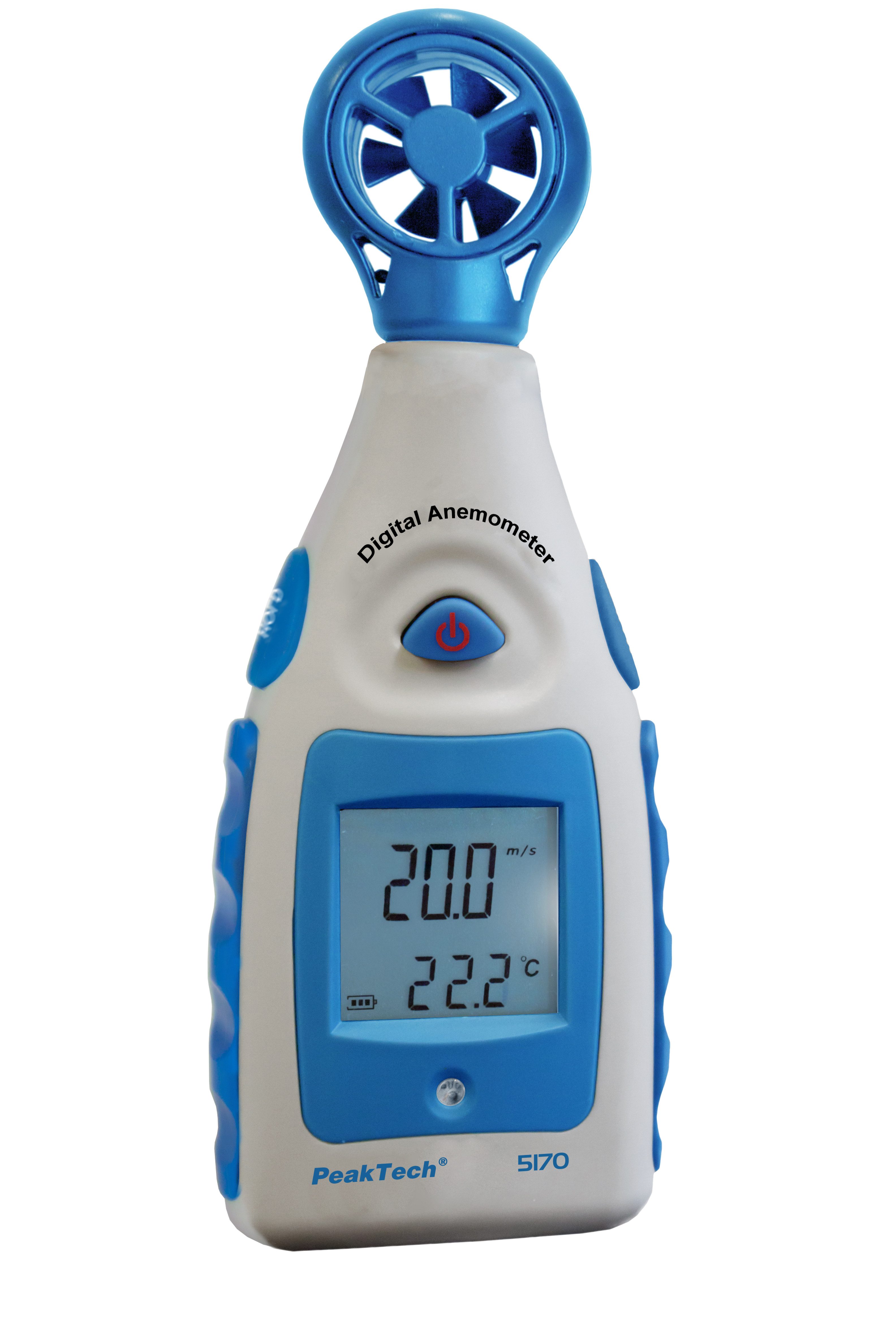 PeakTech Klimamesser Flügelrad Anemometer Digital, Windmessgerät
