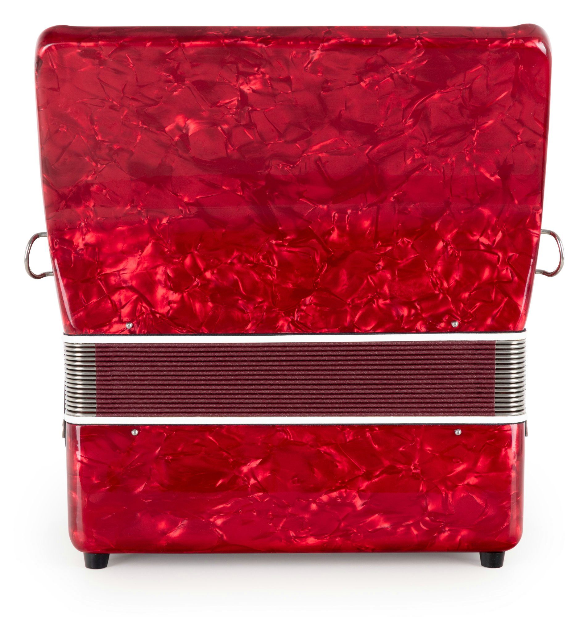 Classic Cantabile Knopf-Akkordeon "Secondo V" - 48 Bass Tastenakkordeon - 2-chörig - 26 Diskanttasten (Kompakt-Set, Inkl. Tasche und Tragegurte), mit Riemen & Rucksack-Tasche